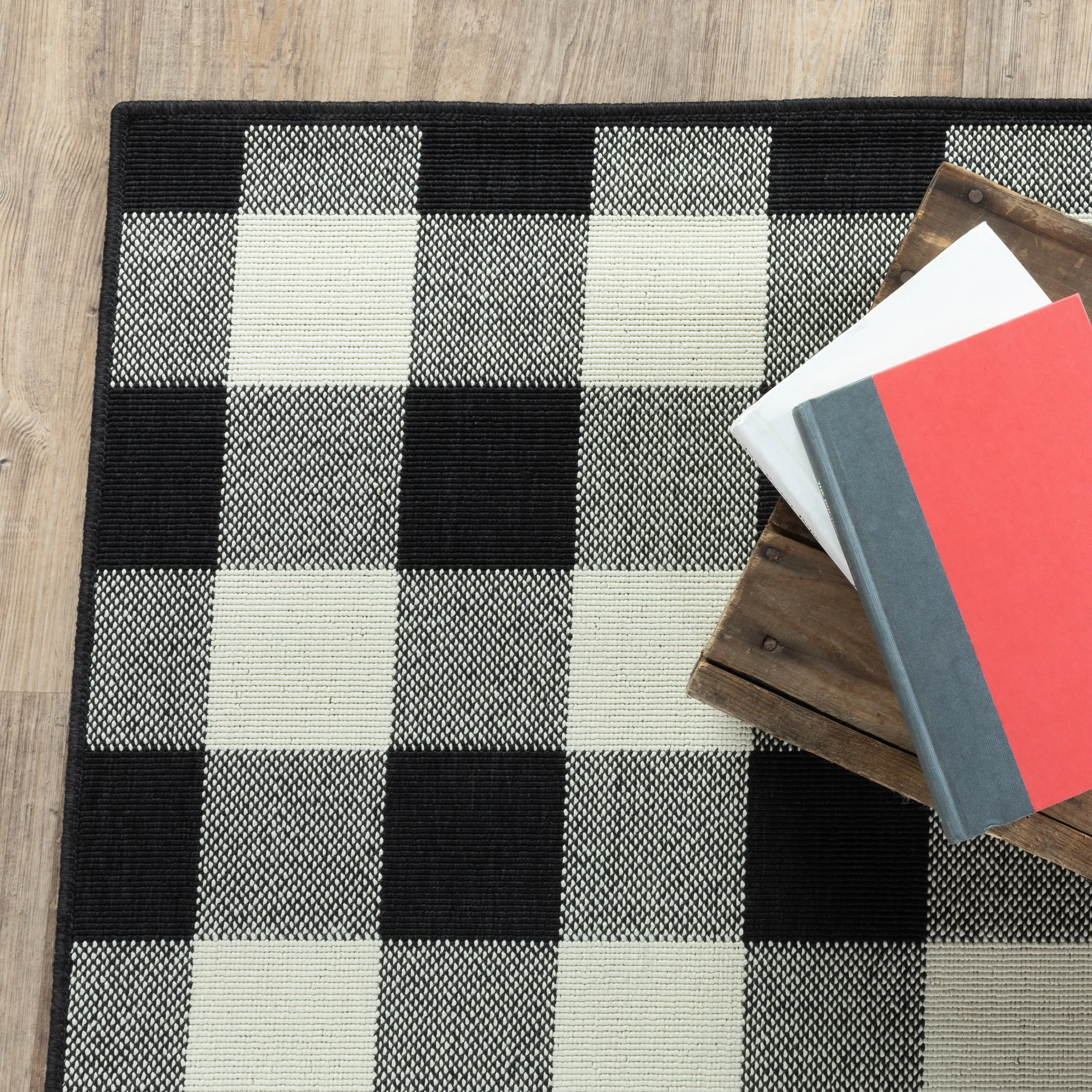 Vista Home Malta Gingham Check Indoor/Outdoor Area Rug