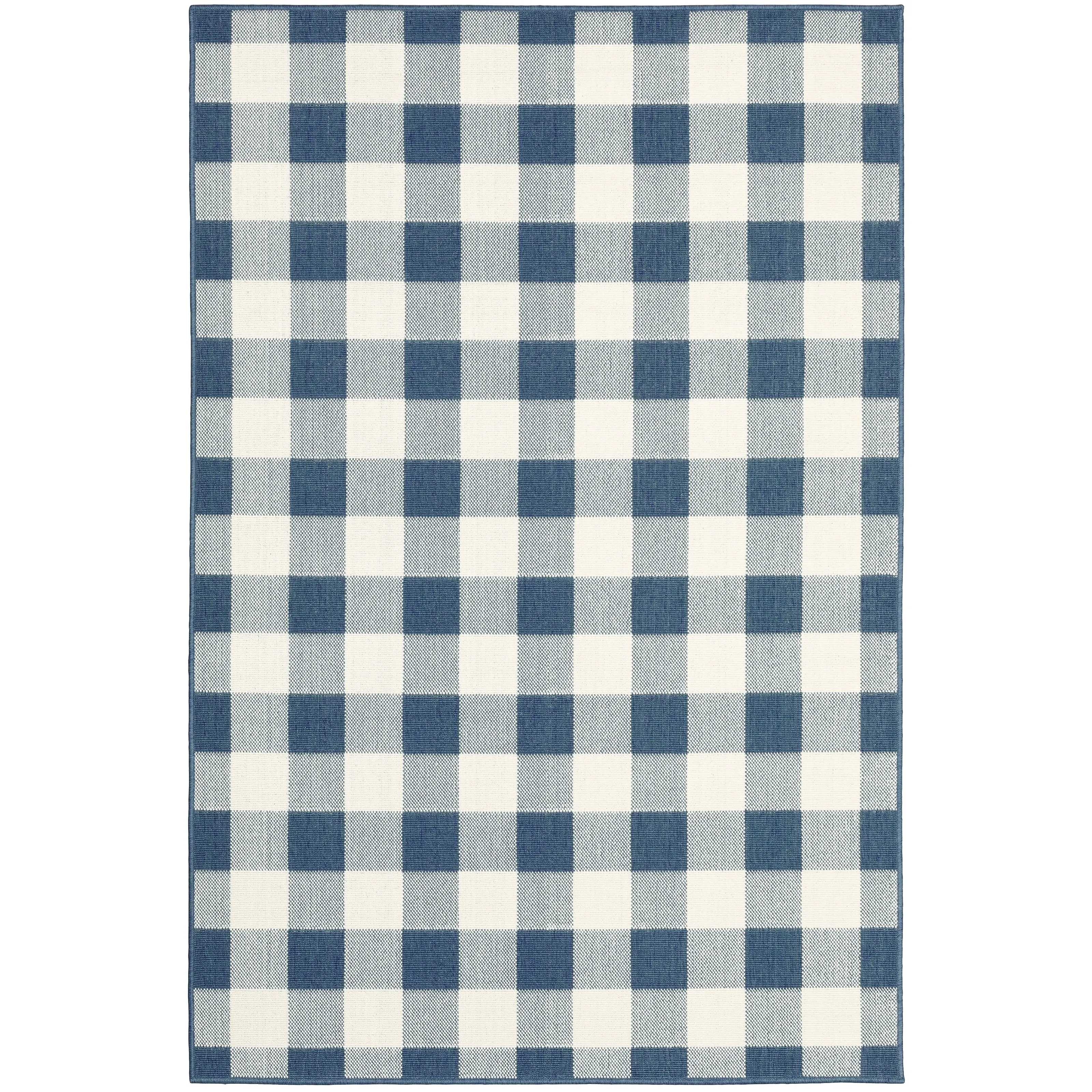 Vista Home Malta Gingham Check Indoor/Outdoor Area Rug