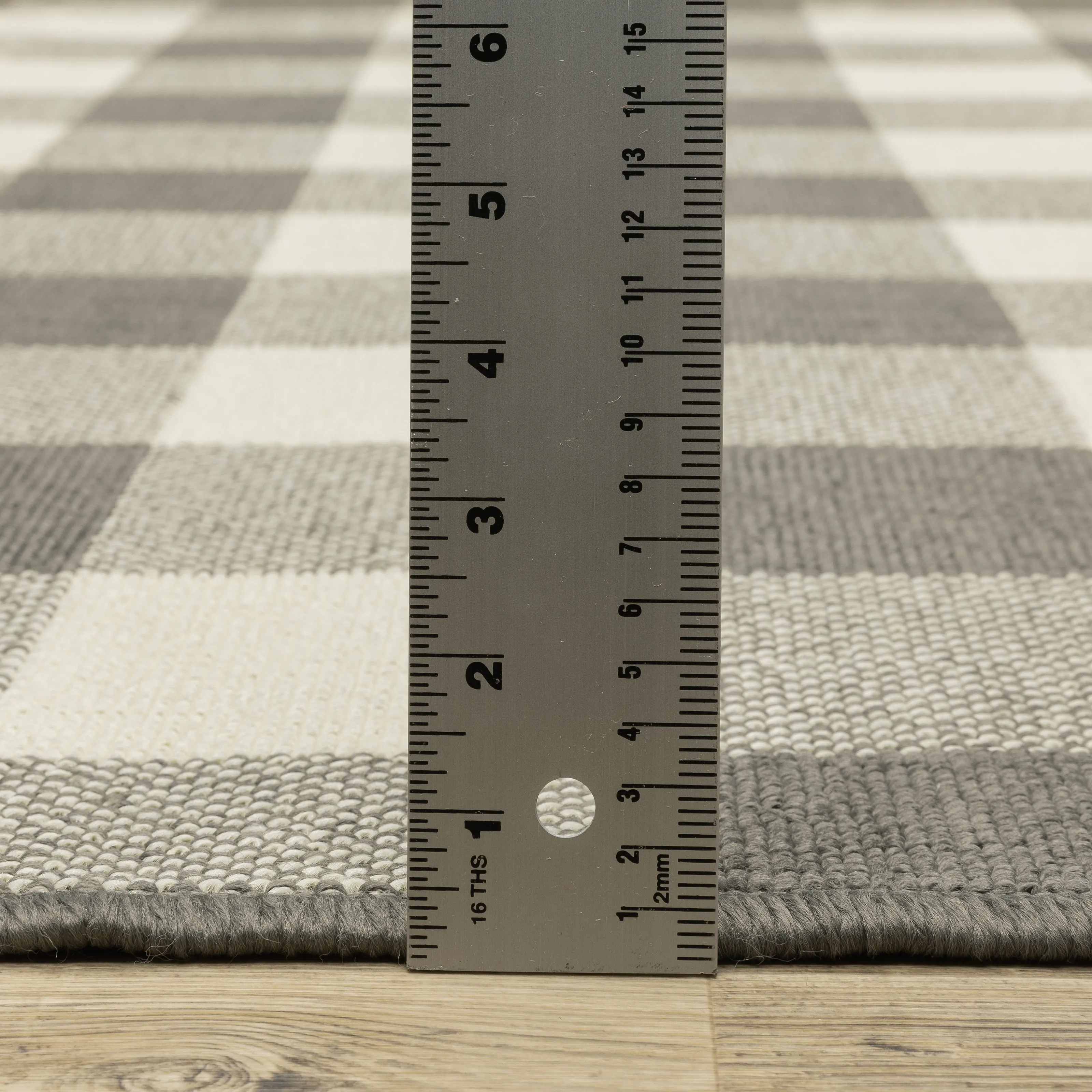 Vista Home Malta Gingham Check Indoor/Outdoor Area Rug