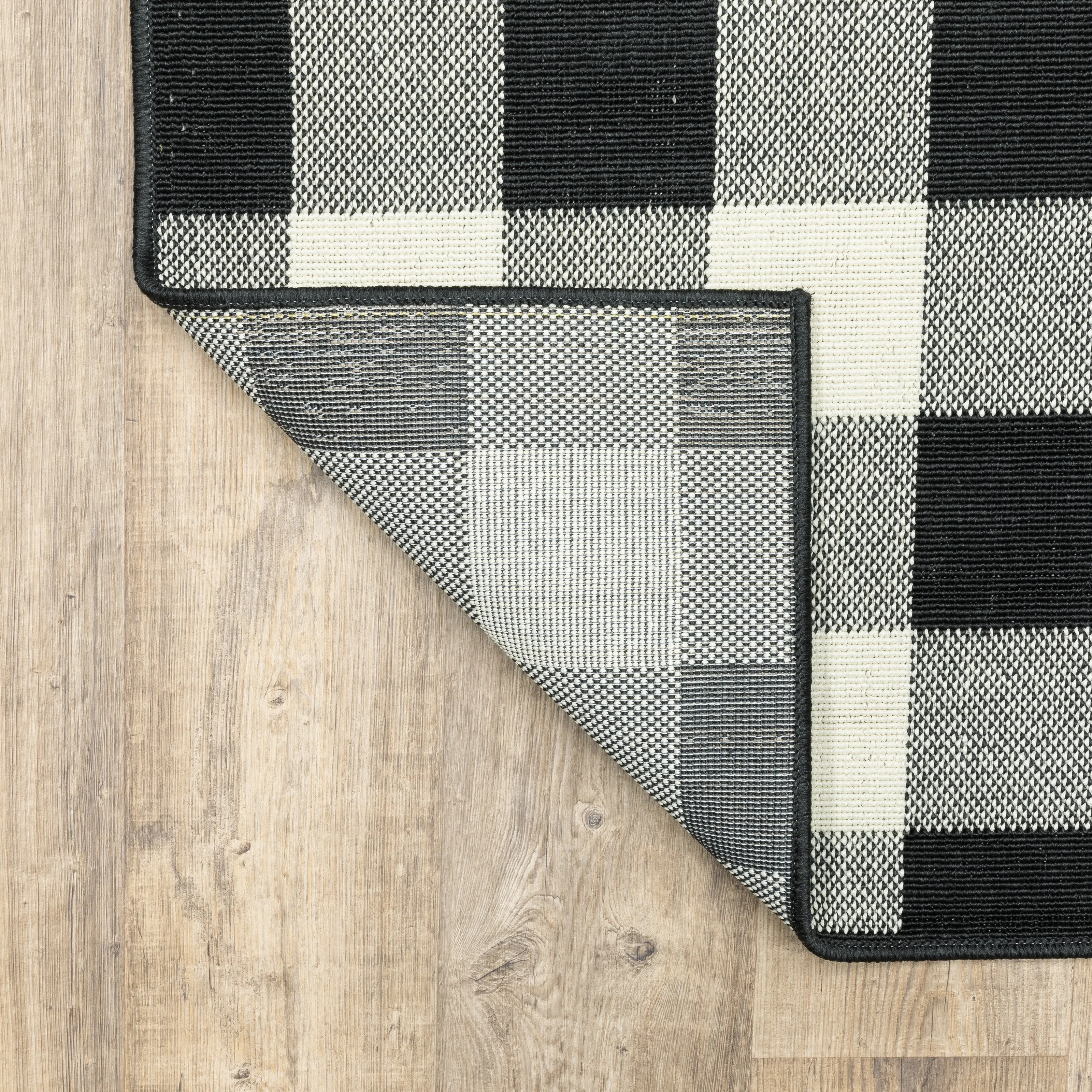 Vista Home Malta Gingham Check Indoor/Outdoor Area Rug