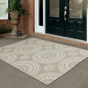 Vista Home Palmetto Floral Medallion Indoor/ Outdoor Area Rug