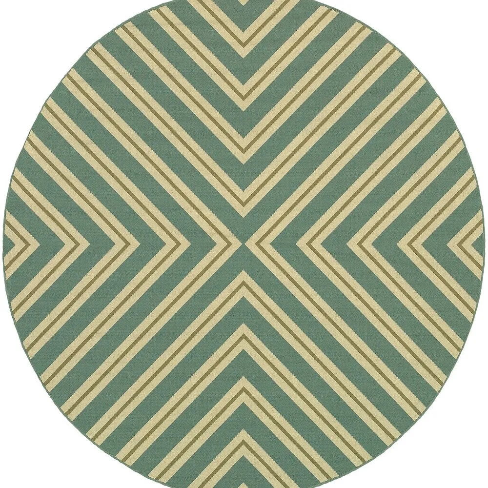 Vista Home Rio Mar Diagonal Stipe Indoor/ Outdoor Area Rug