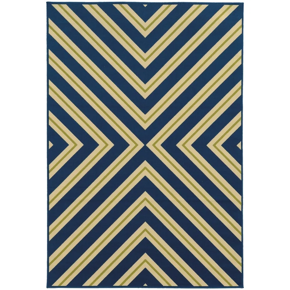 Vista Home Rio Mar Diagonal Stipe Indoor/ Outdoor Area Rug