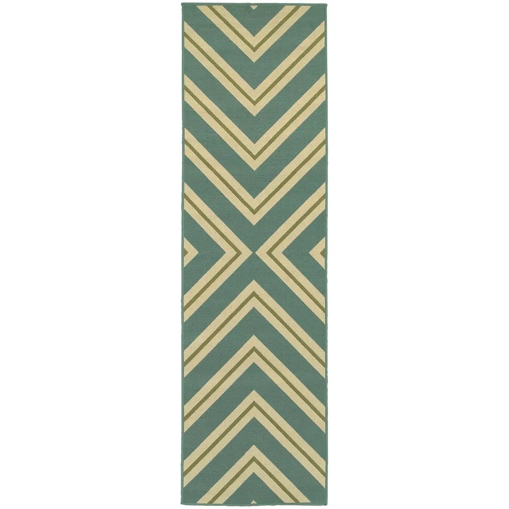 Vista Home Rio Mar Diagonal Stipe Indoor/ Outdoor Area Rug