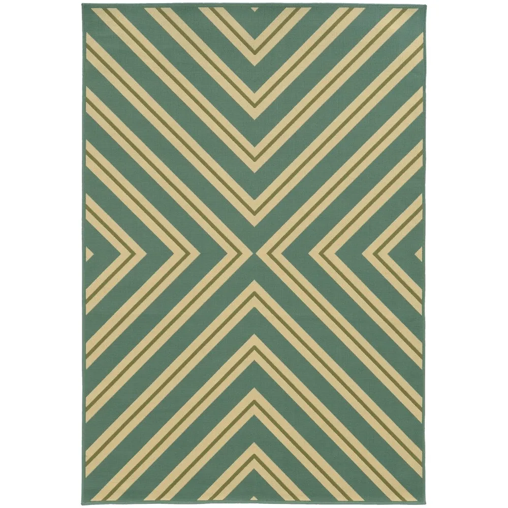 Vista Home Rio Mar Diagonal Stipe Indoor/ Outdoor Area Rug