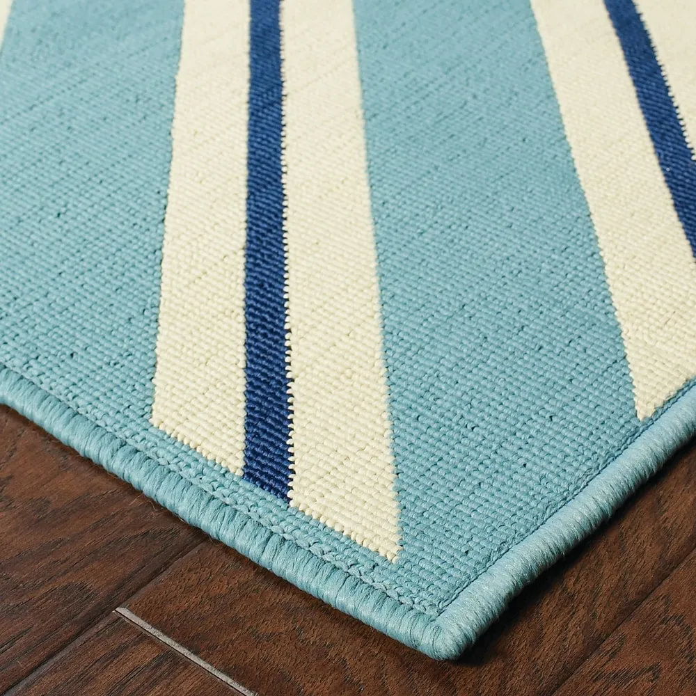 Vista Home Rio Mar Diagonal Stipe Indoor/ Outdoor Area Rug