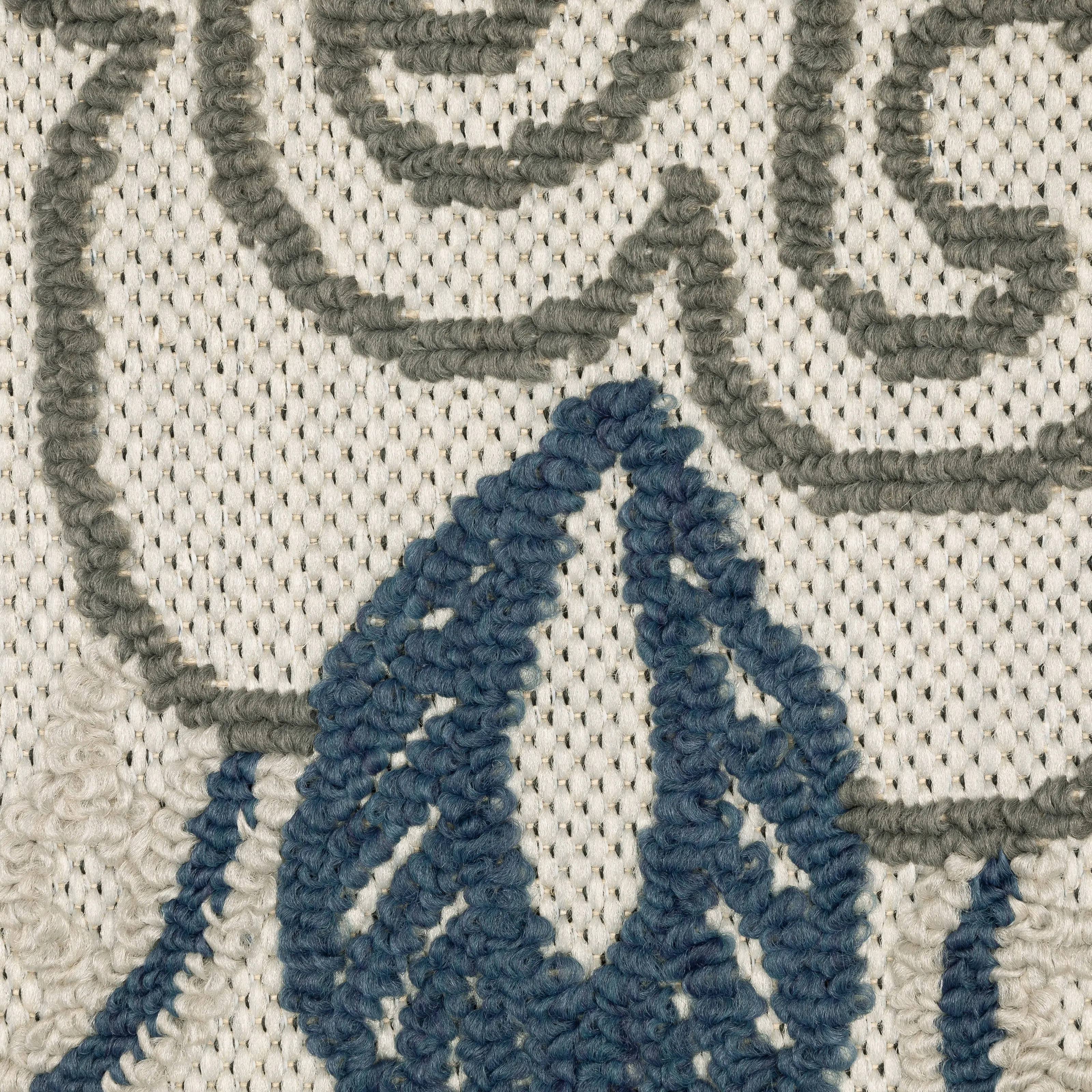 Vista Home Talcot Bohemian Medallion Gray/Blue Indoor-Outdoor Area Rug
