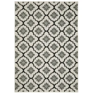 Vista Home Talcot Moroccan Trellis Grey/ Black Indoor-Outdoor Area Rug