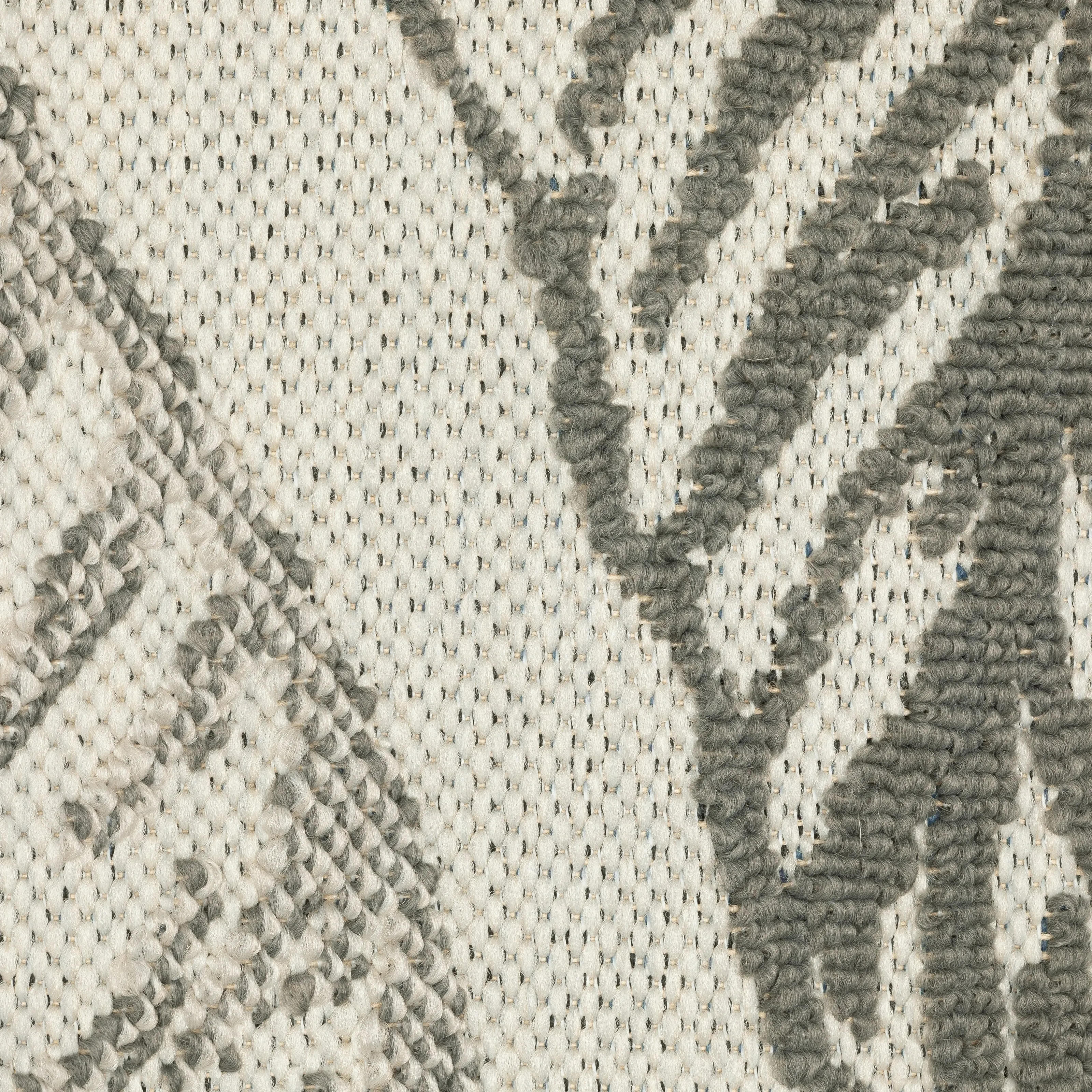 Vista Home Talcot Tropical Leaf Grey/Teal Indoor-Outdoor Area Rug