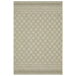 Vista Home Tangelo Diamond Lattice Beige/ Black Ultimate Performance Area Rug.