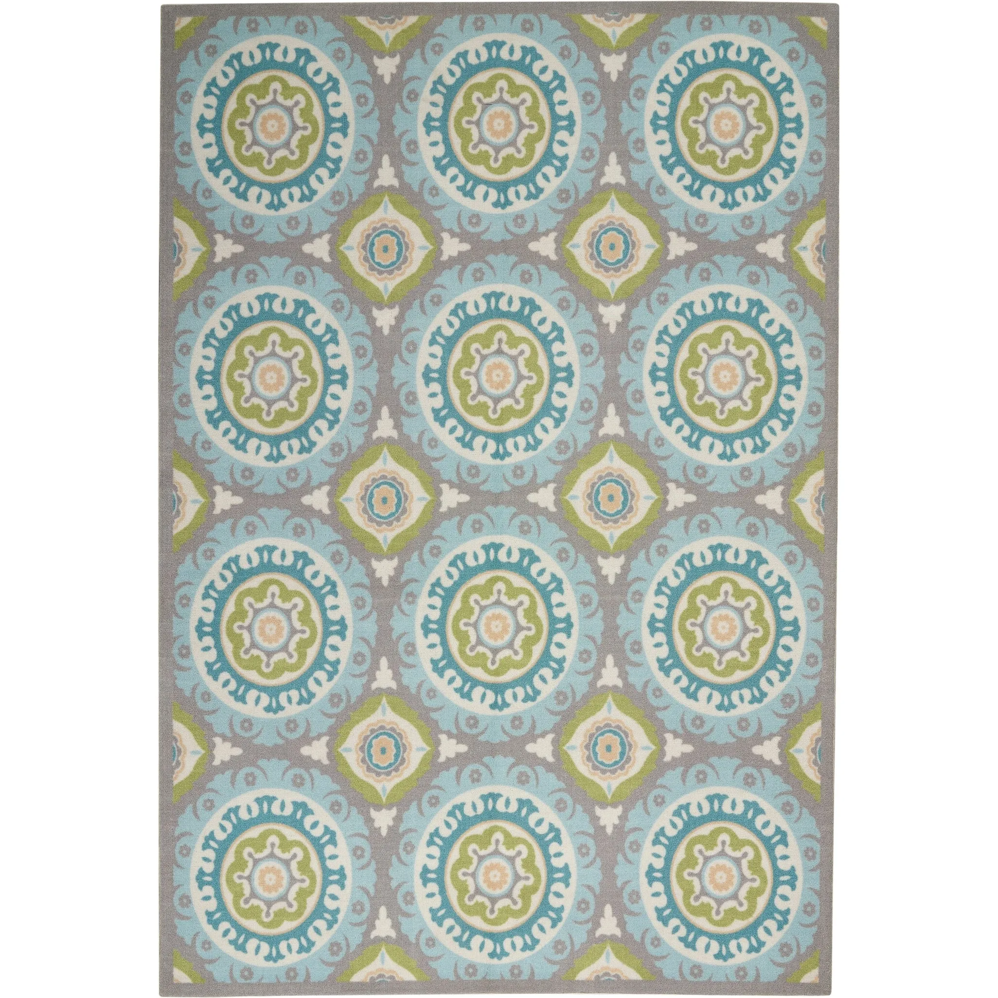 Waverly Sun N' Shade Indoor Outdoor Boho Medallion Area Rug