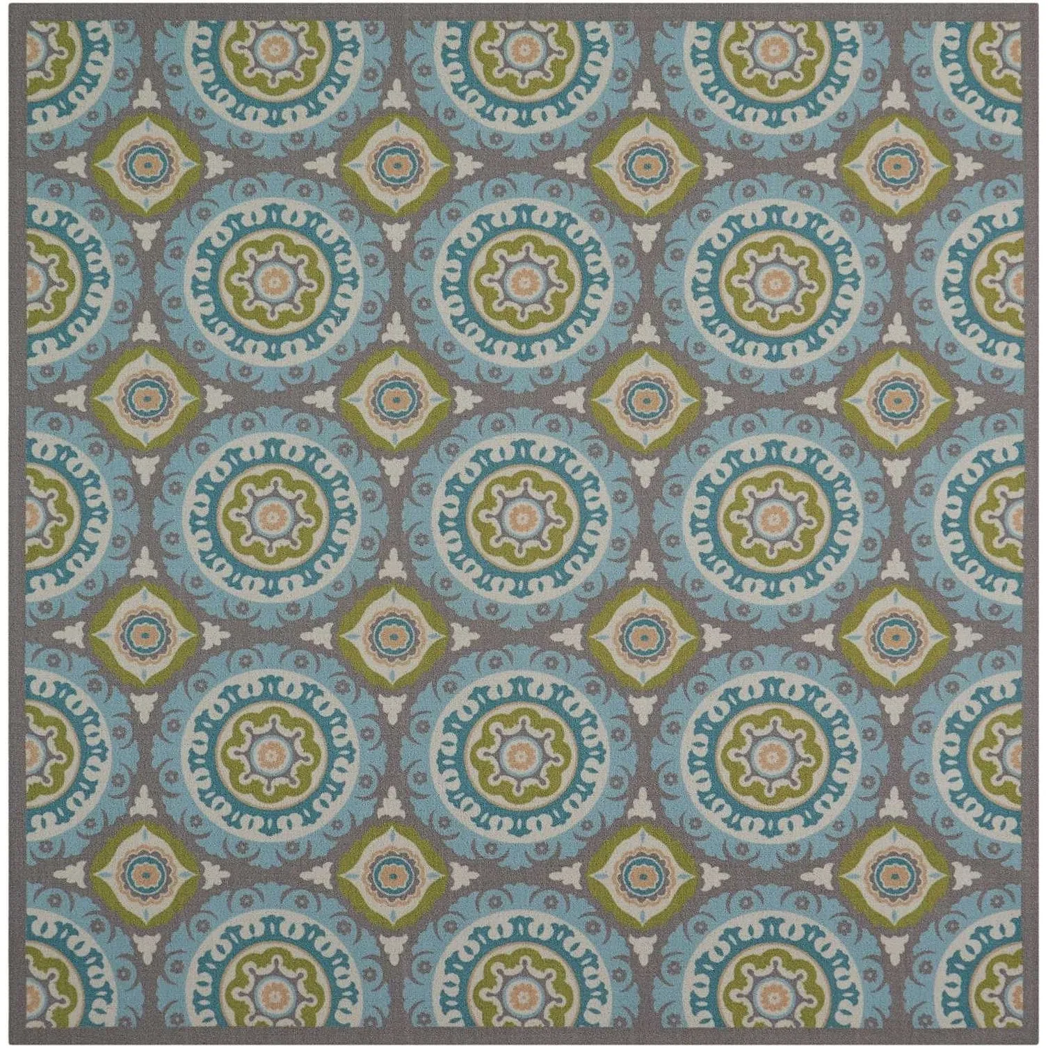Waverly Sun N' Shade Indoor Outdoor Boho Medallion Area Rug