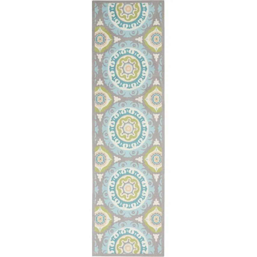 Waverly Sun N' Shade Indoor Outdoor Boho Medallion Area Rug