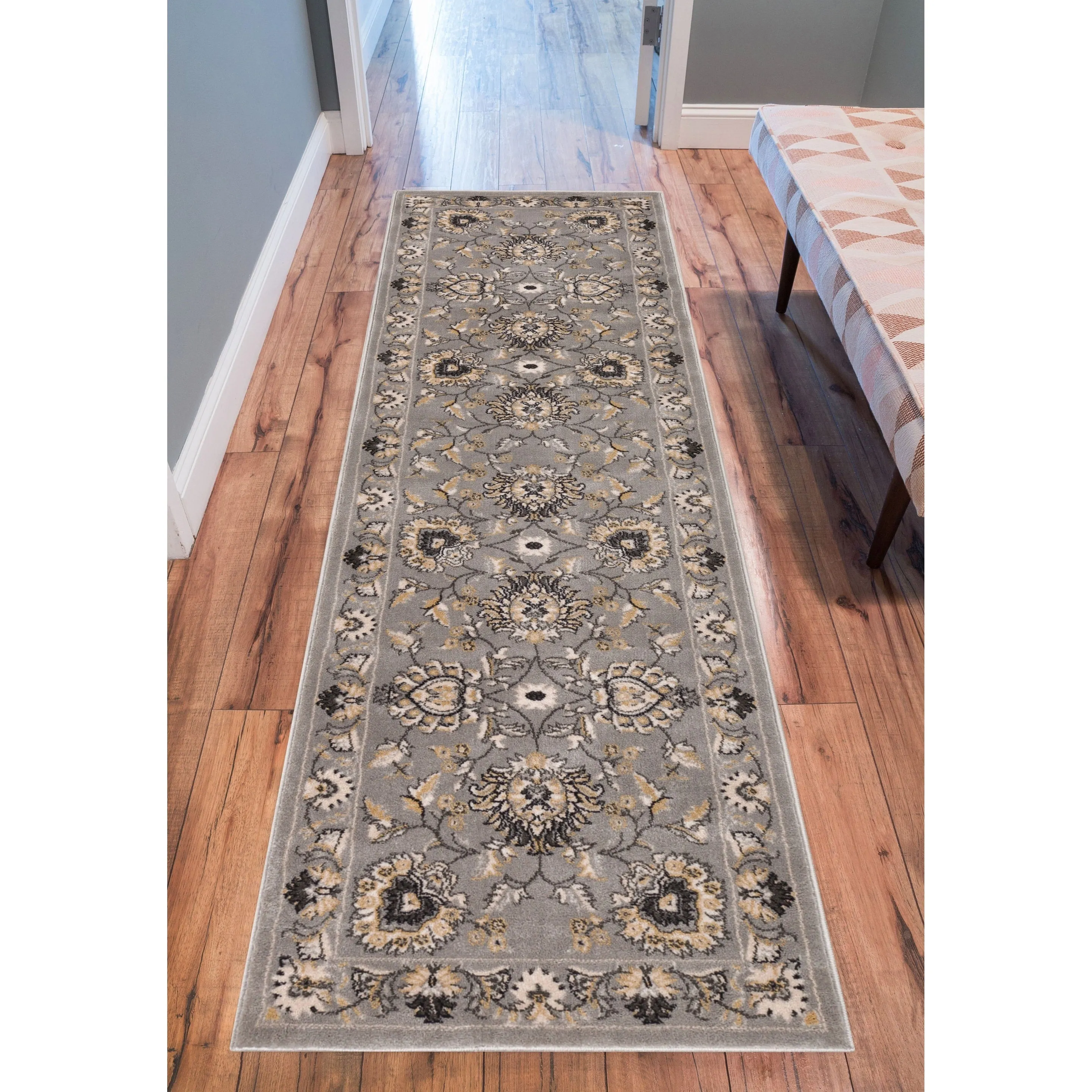 Well Woven Agra Traditional Ushak Oriental Runner Area Rug