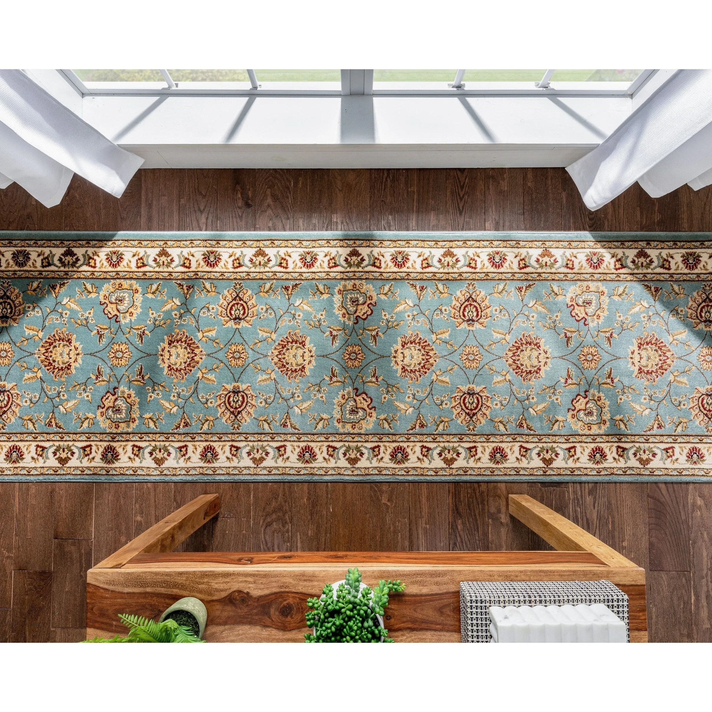 Well Woven Agra Traditional Ushak Oriental Runner Area Rug