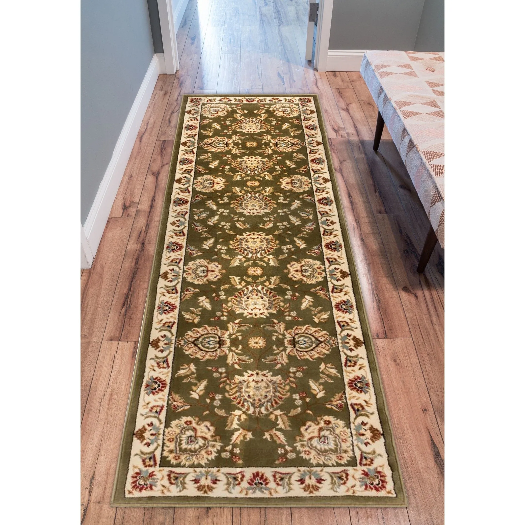 Well Woven Agra Traditional Ushak Oriental Runner Area Rug