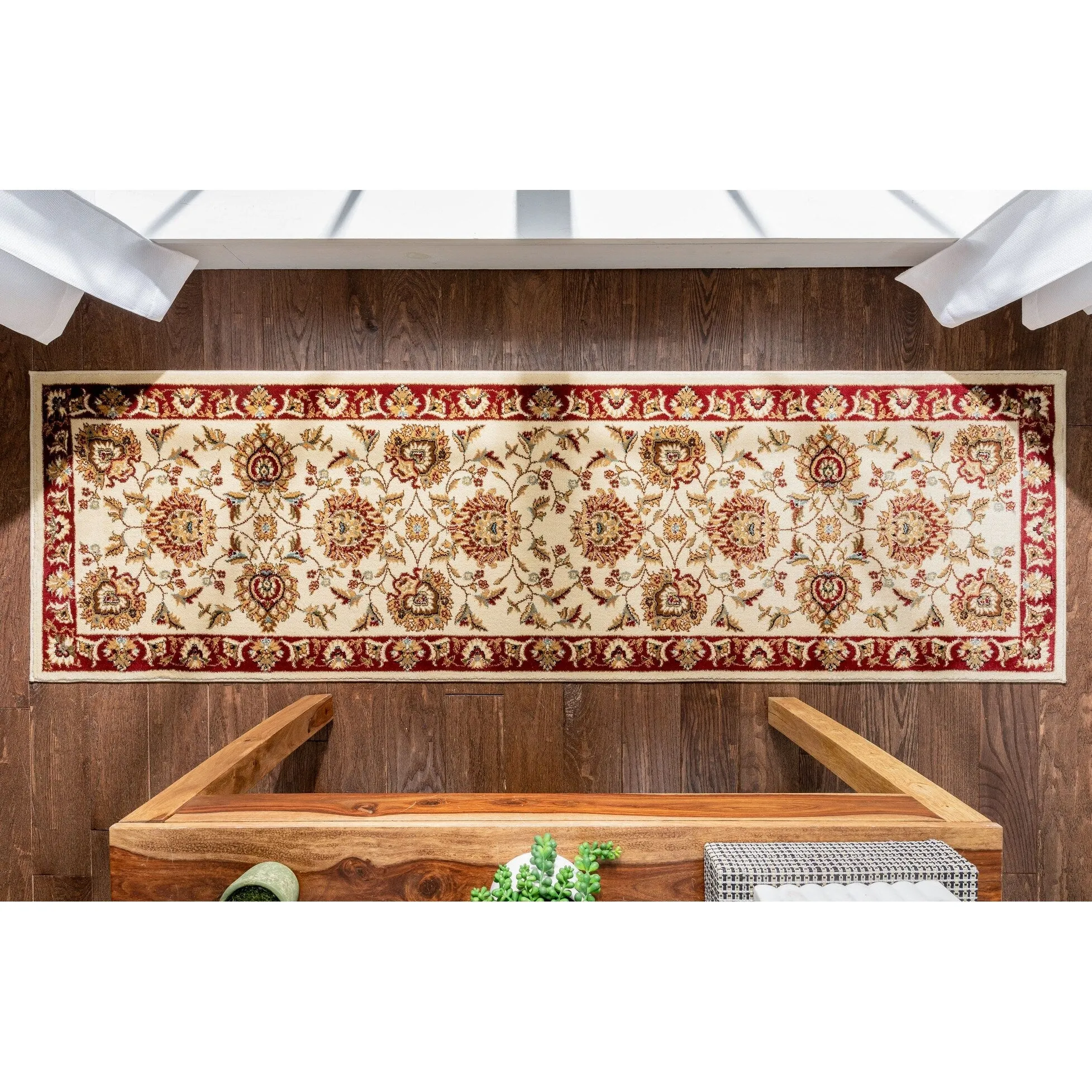 Well Woven Agra Traditional Ushak Oriental Runner Area Rug