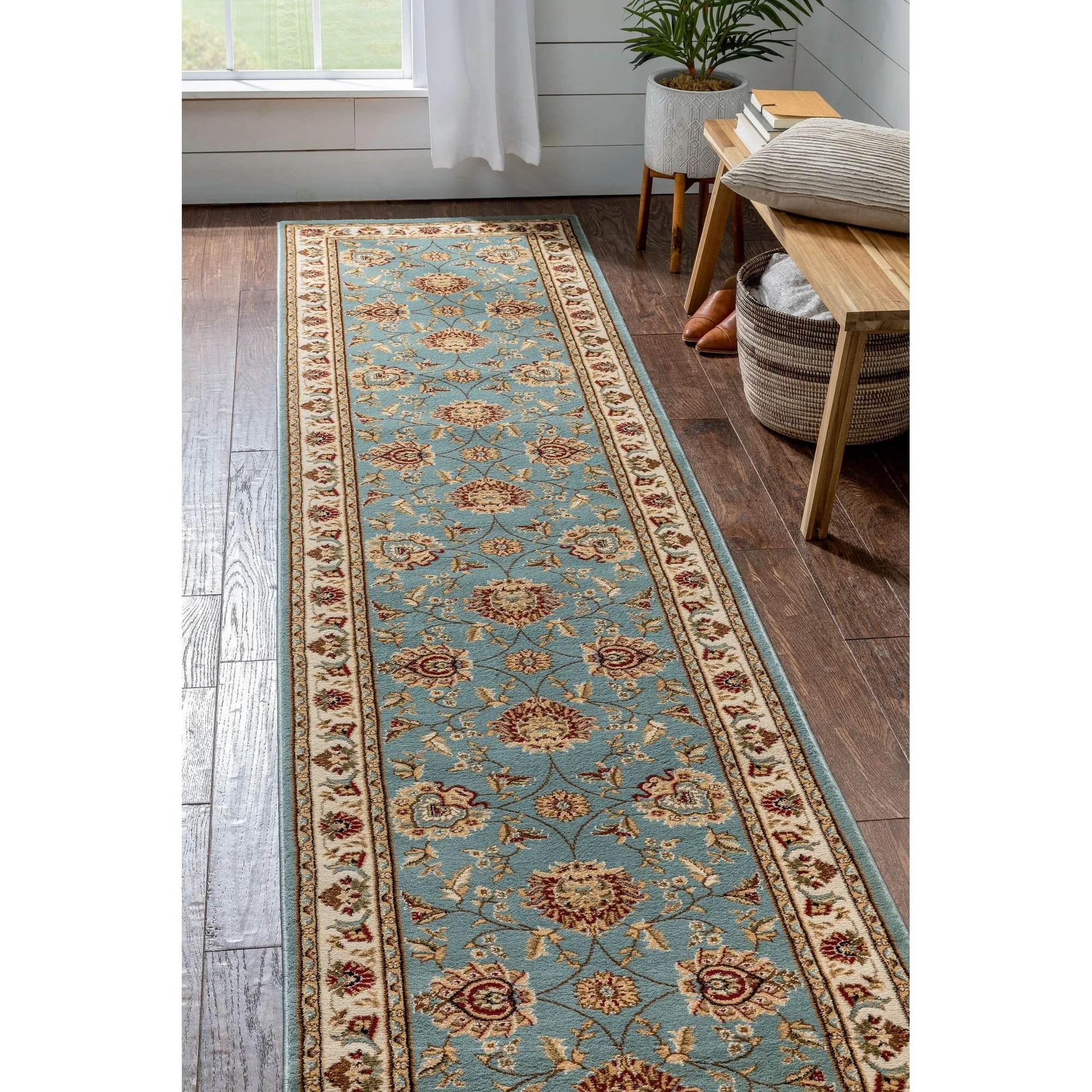 Well Woven Agra Traditional Ushak Oriental Runner Area Rug