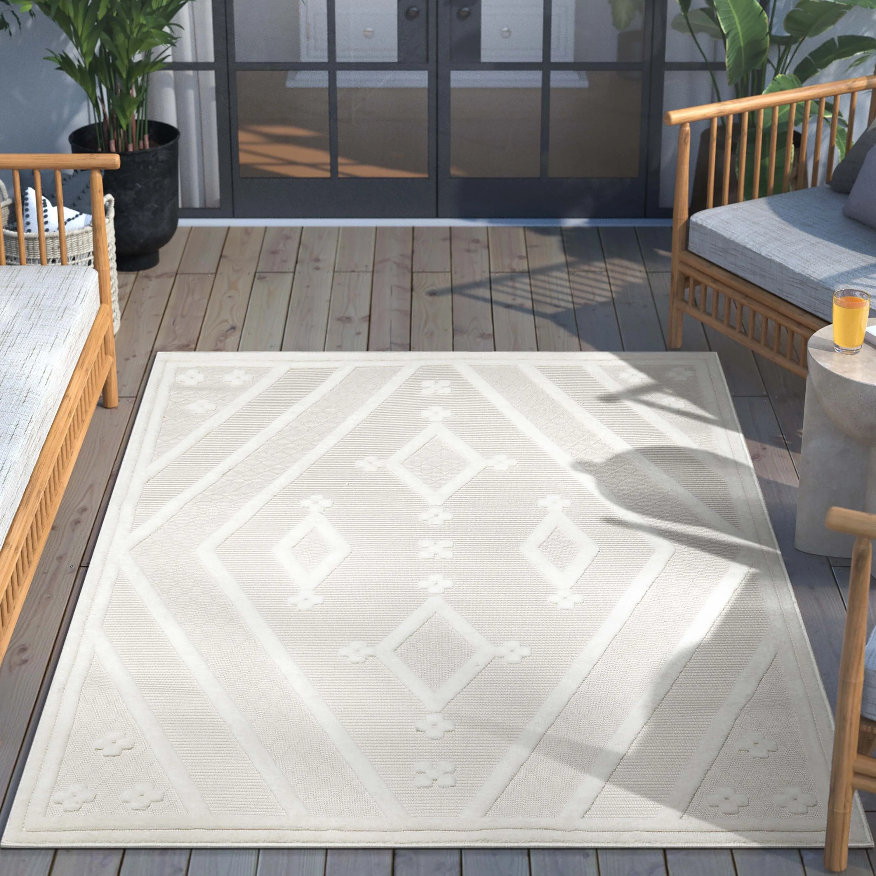 Well Woven Sila Mali Moroccan Tribal Indoor Outdoor Area Rug
