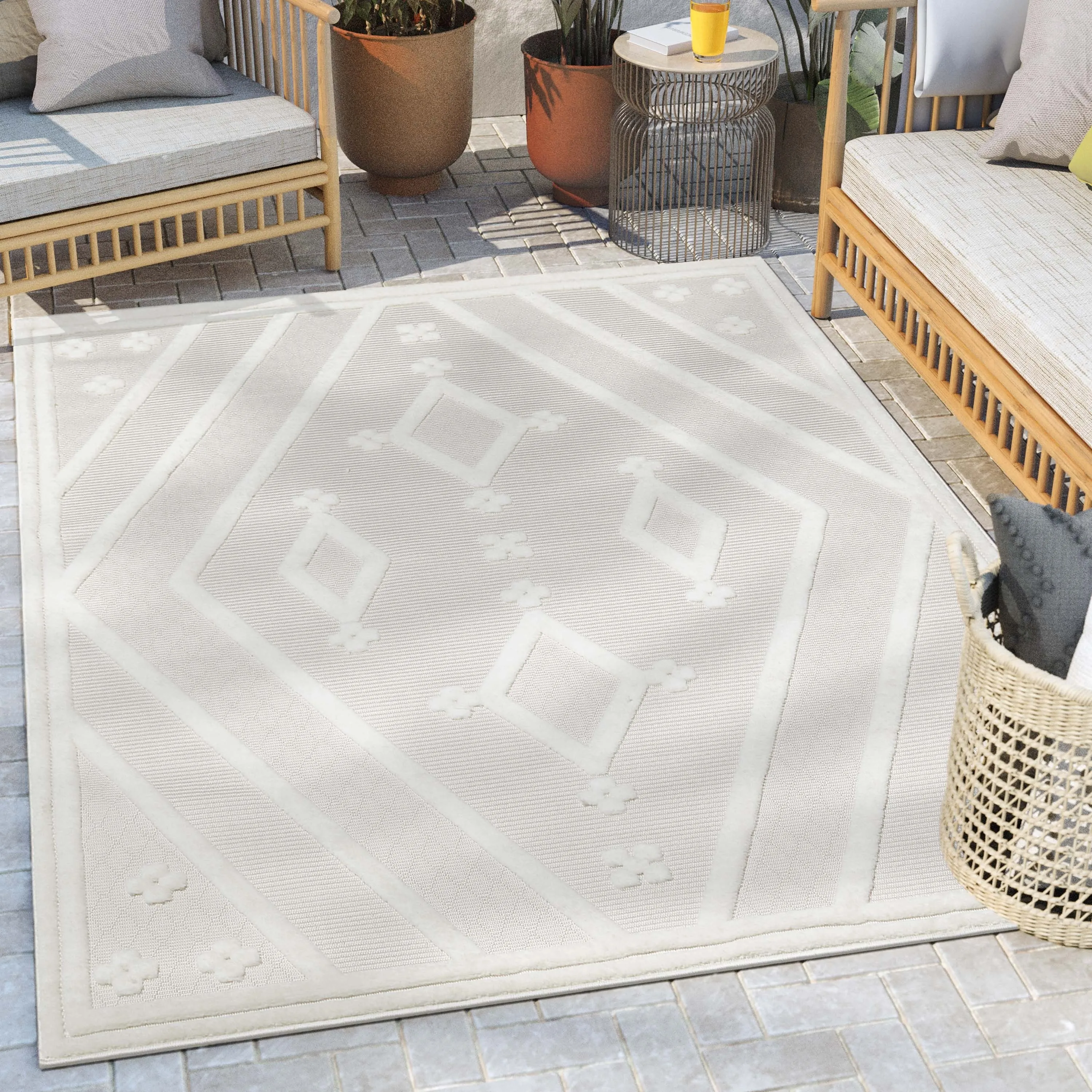 Well Woven Sila Mali Moroccan Tribal Indoor Outdoor Area Rug