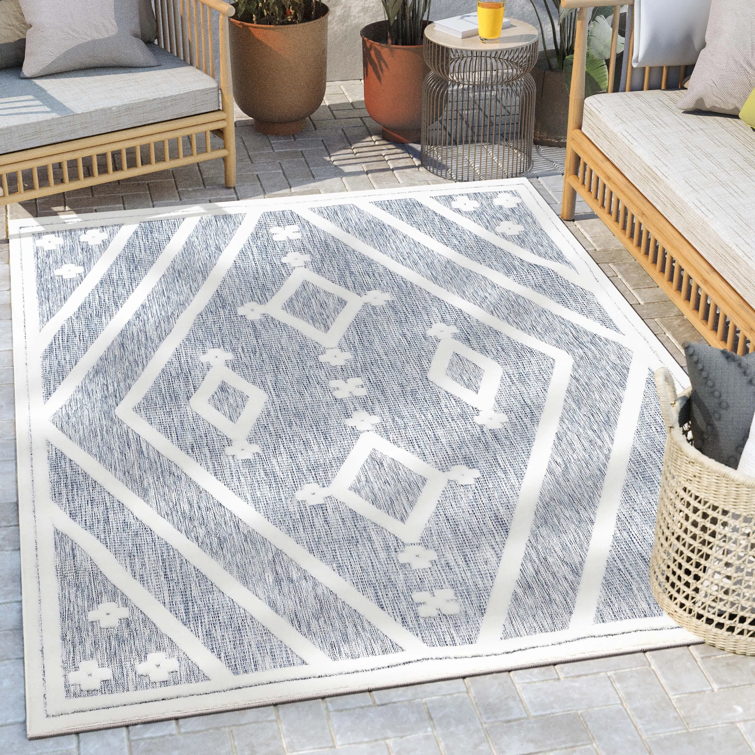 Well Woven Sila Mali Moroccan Tribal Indoor Outdoor Area Rug