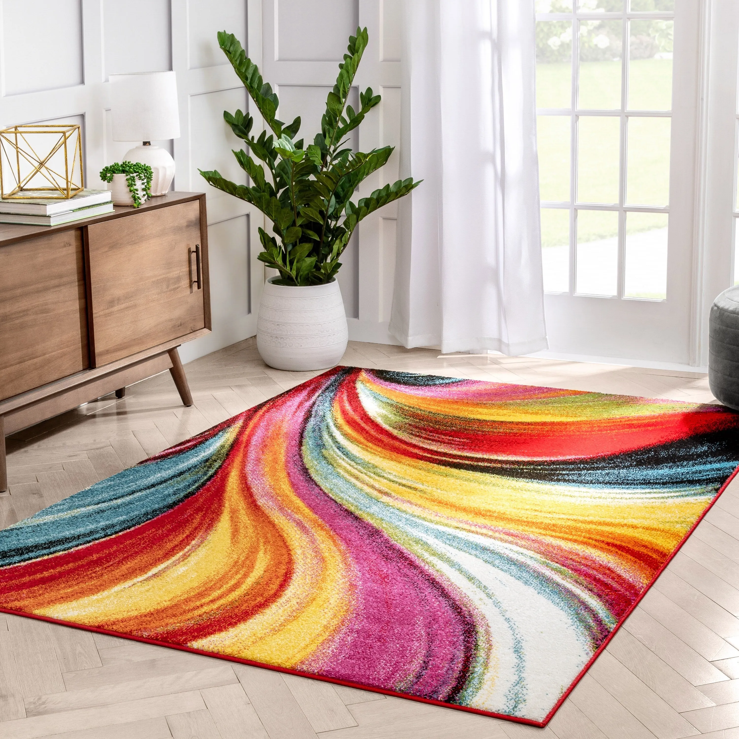 Well Woven Viva Pleasure Abstract Modern Area Rug