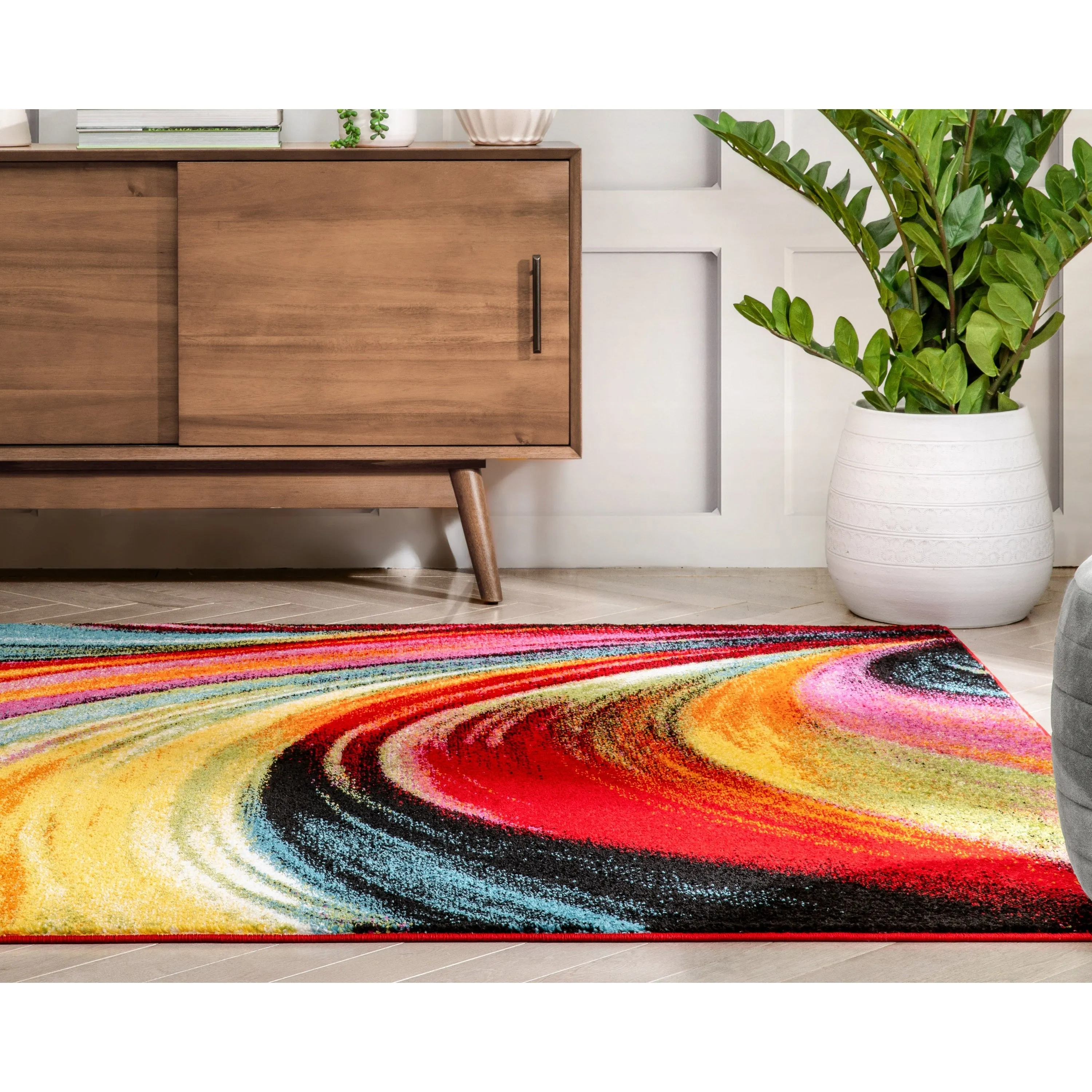 Well Woven Viva Pleasure Abstract Modern Area Rug