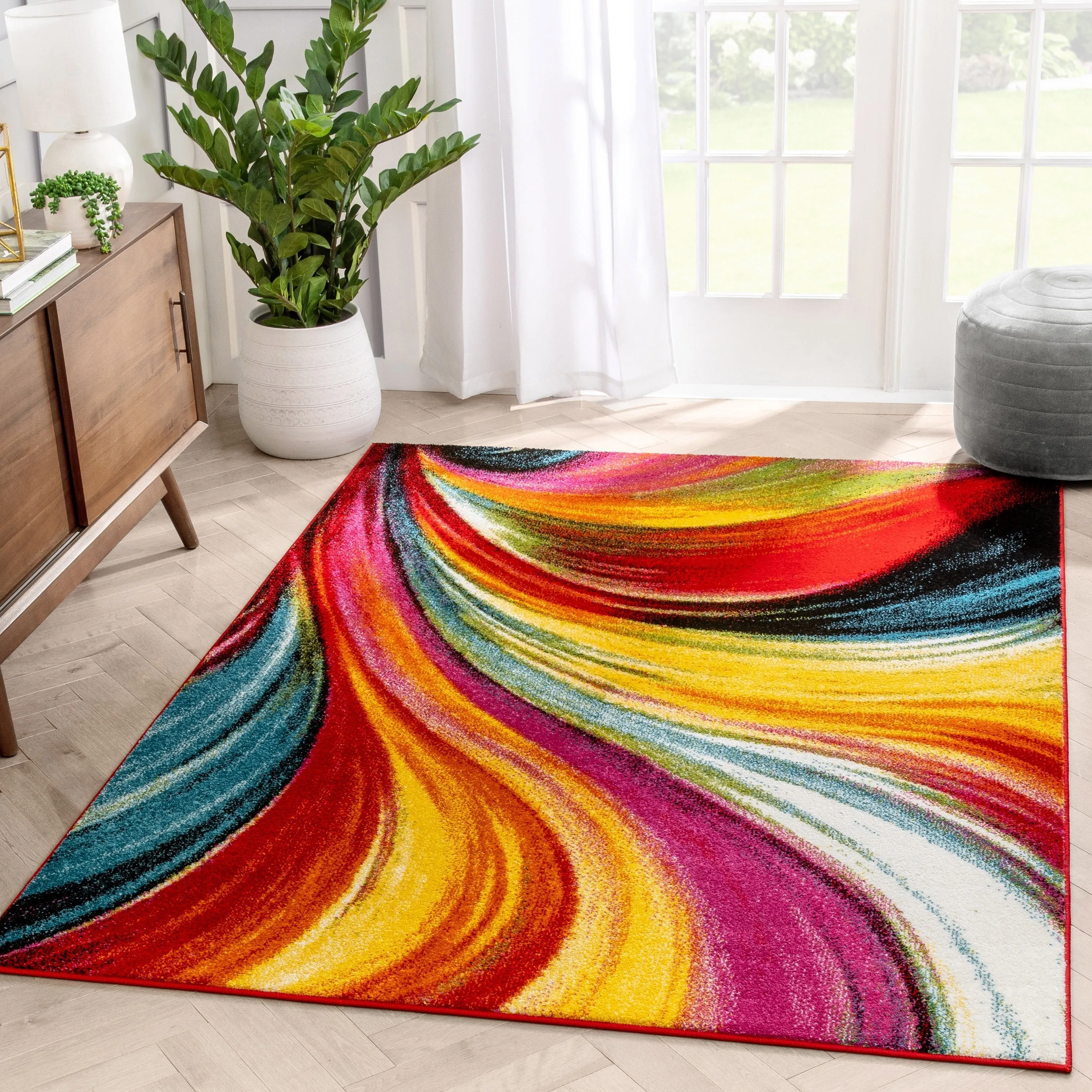 Well Woven Viva Pleasure Abstract Modern Area Rug