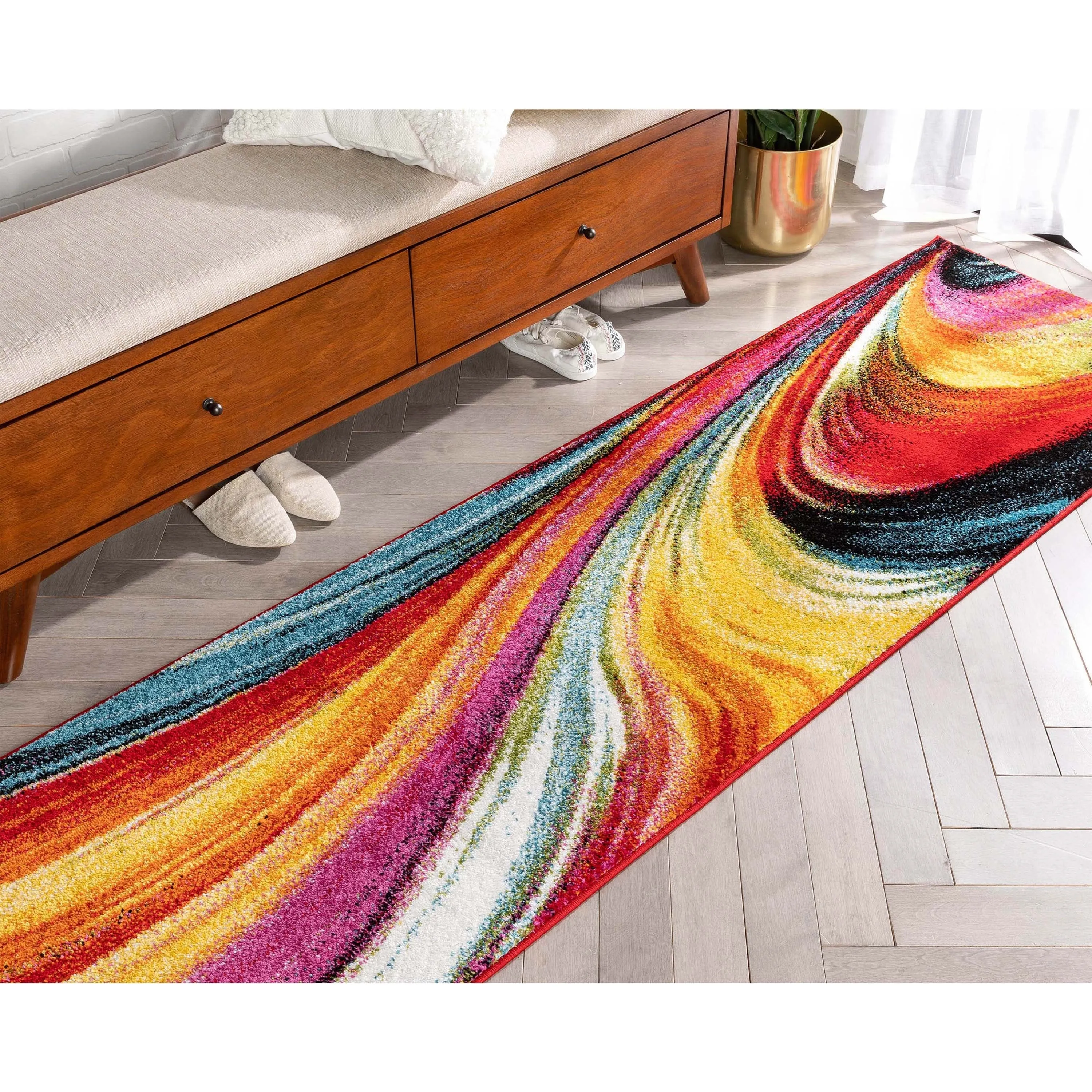 Well Woven Viva Pleasure Abstract Modern Area Rug