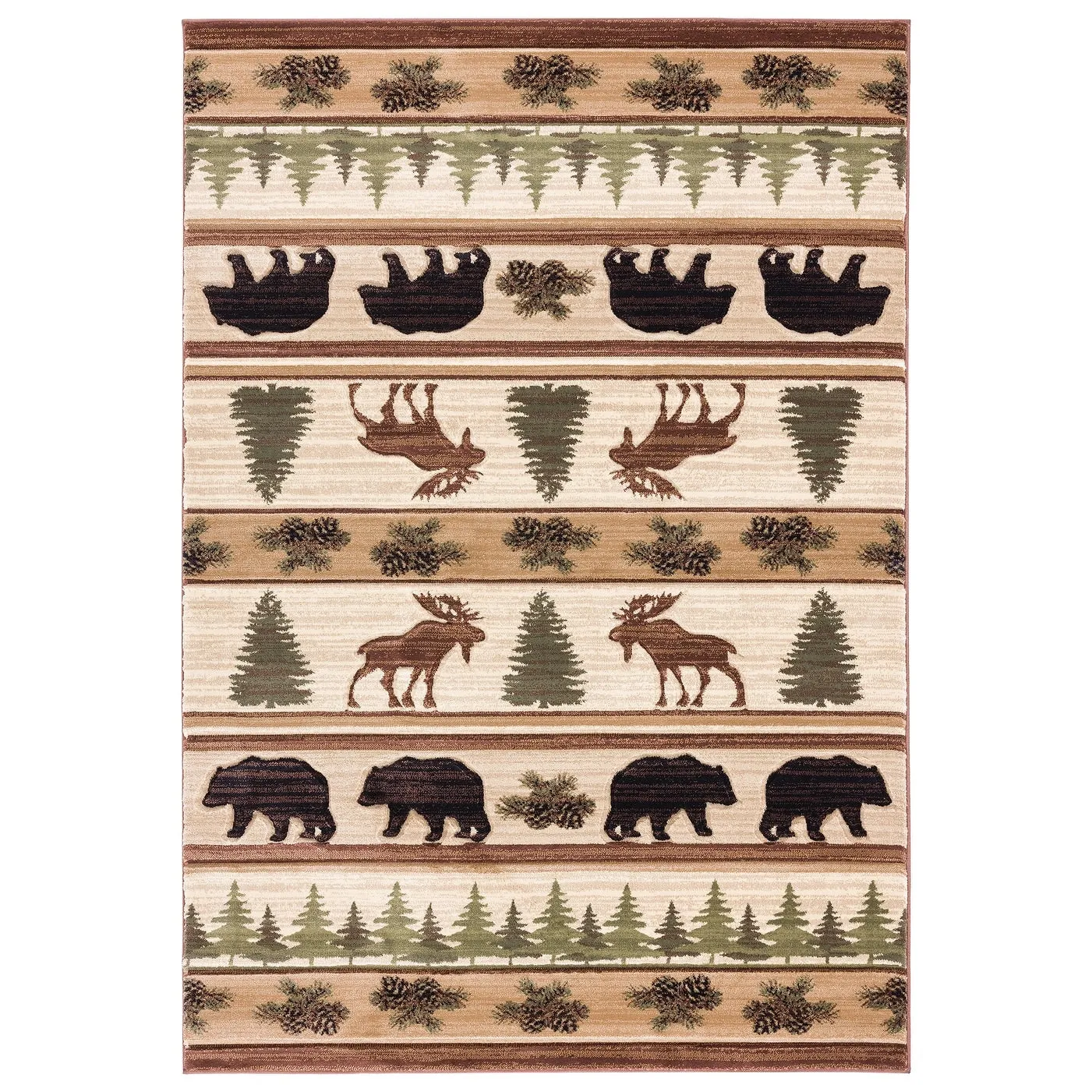 Westfield Home Graham Ellijah Beige Hand-Carved Area Rug