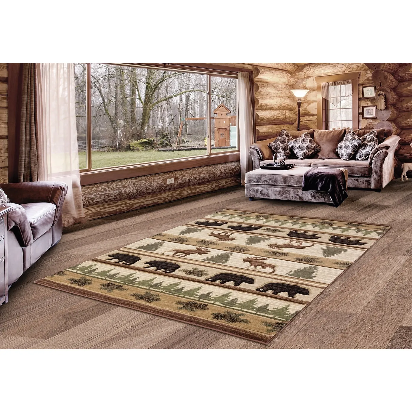 Westfield Home Graham Ellijah Beige Hand-Carved Area Rug