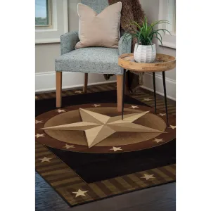 Westfield Home Sculptures Western Star Hand Carved Area Rug