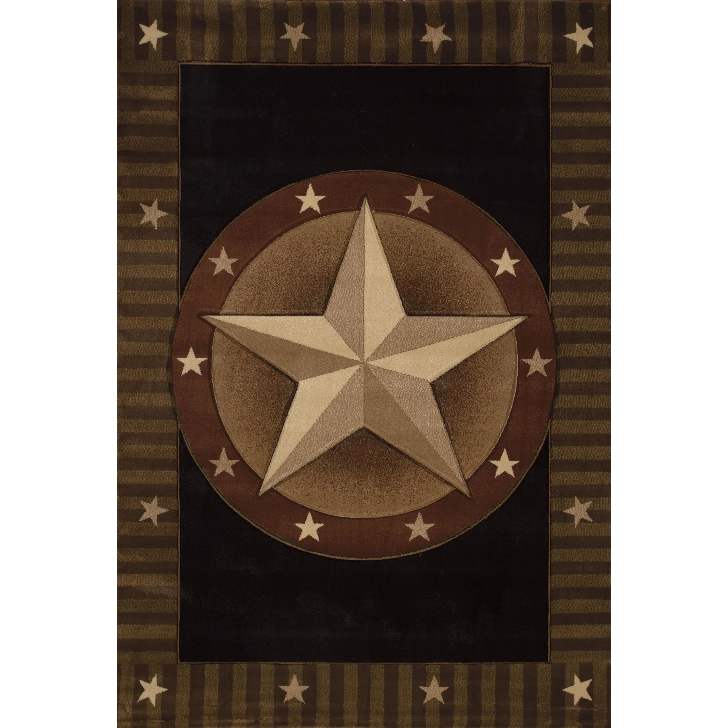 Westfield Home Sculptures Western Star Hand Carved Area Rug