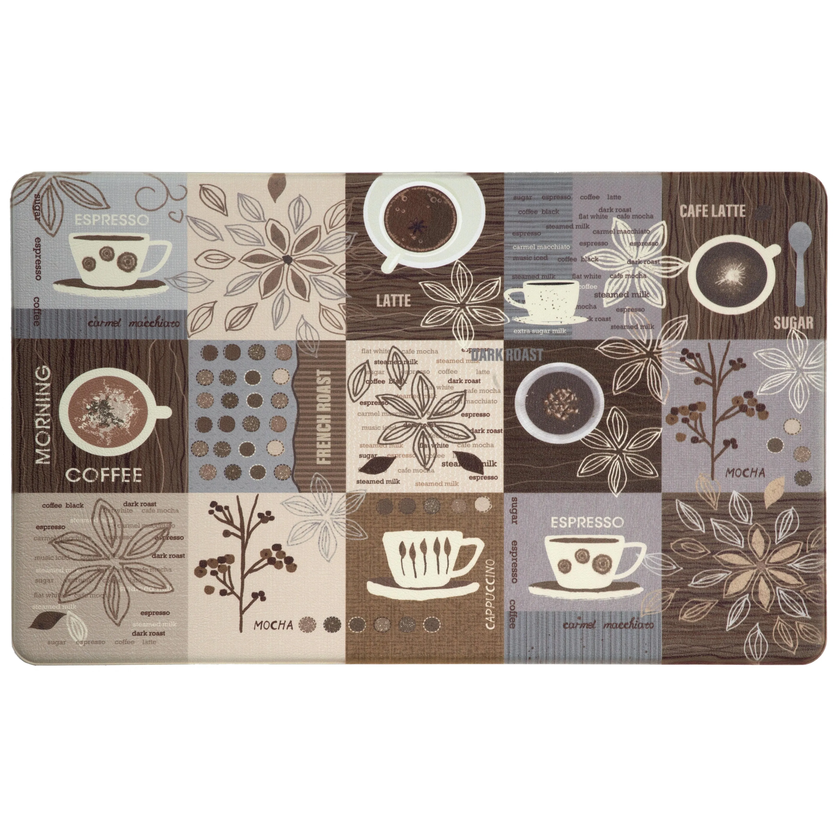 World Rug Gallery Coffee Kitchen Anti Fatigue Standing Mat