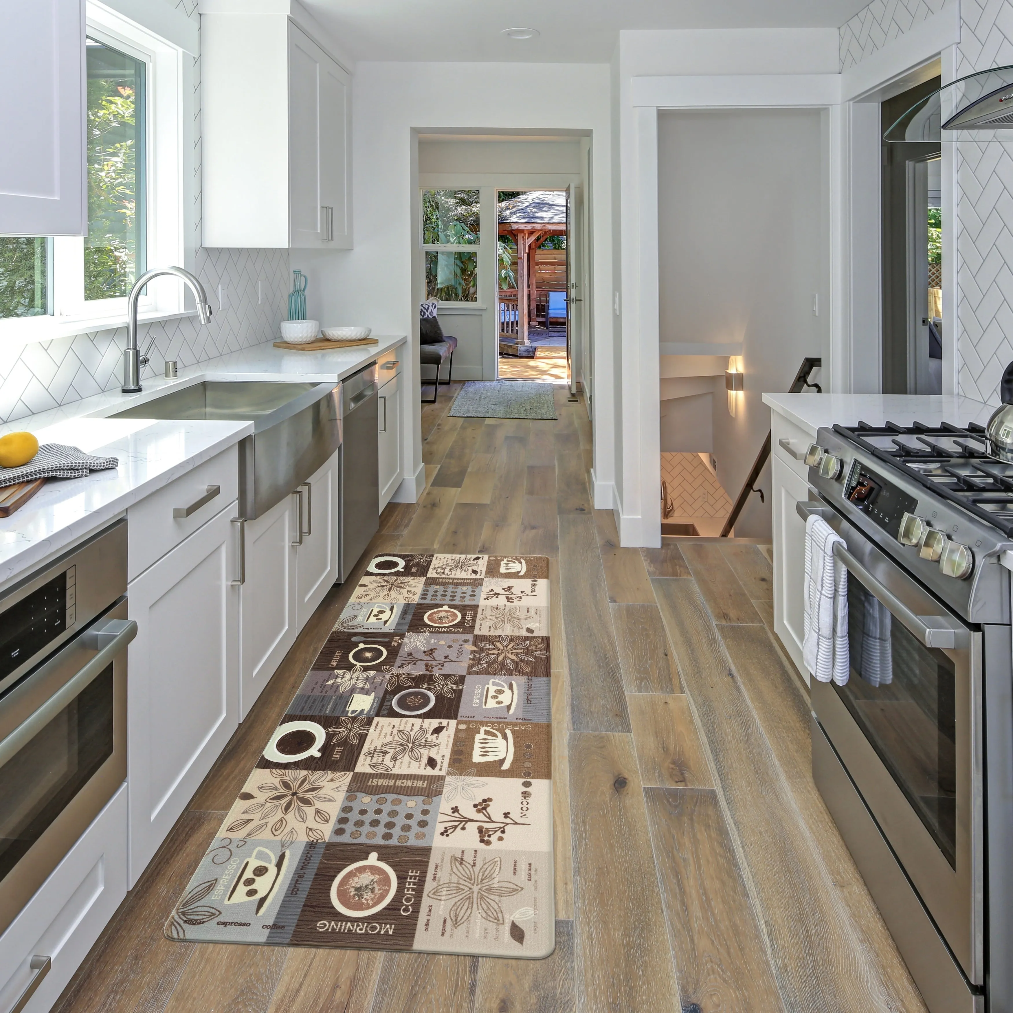 World Rug Gallery Coffee Kitchen Anti Fatigue Standing Mat