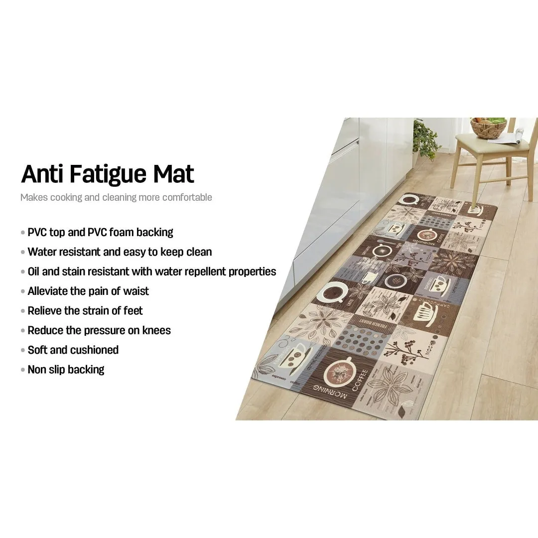World Rug Gallery Coffee Kitchen Anti Fatigue Standing Mat