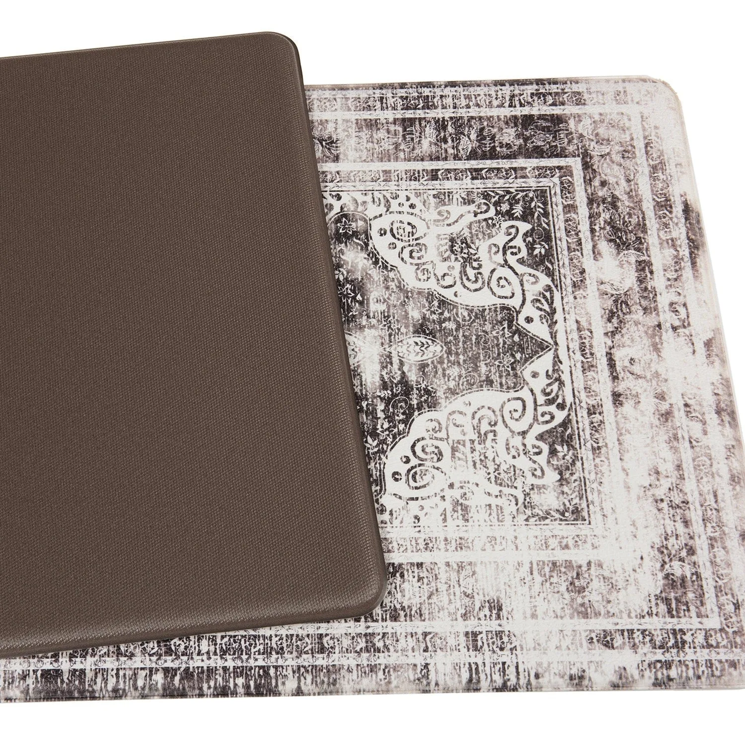 World Rug Gallery Distressed Traditional Anti-Fatigue Standing Mat - 18x47