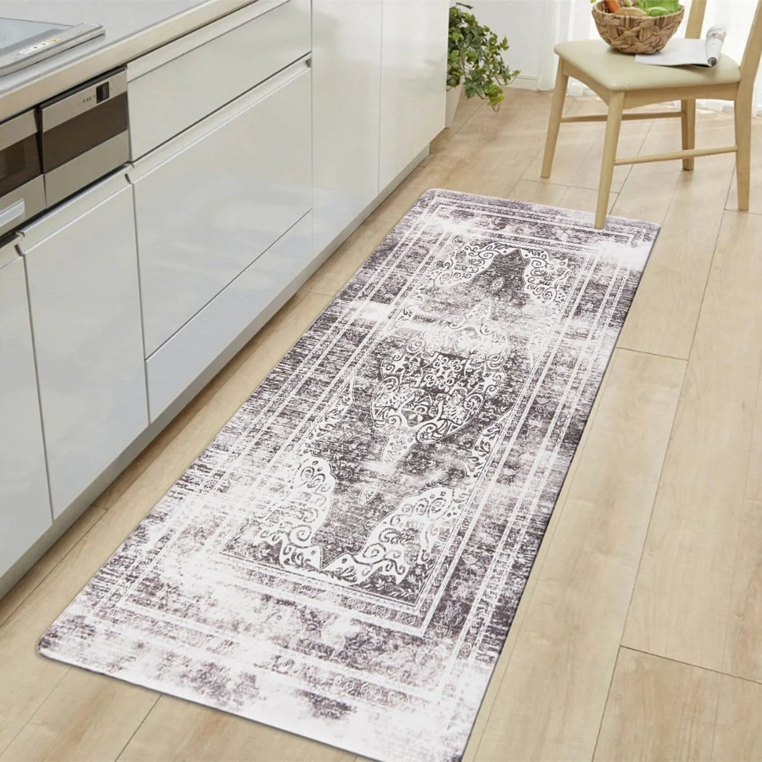 World Rug Gallery Distressed Traditional Anti-Fatigue Standing Mat - 18x47