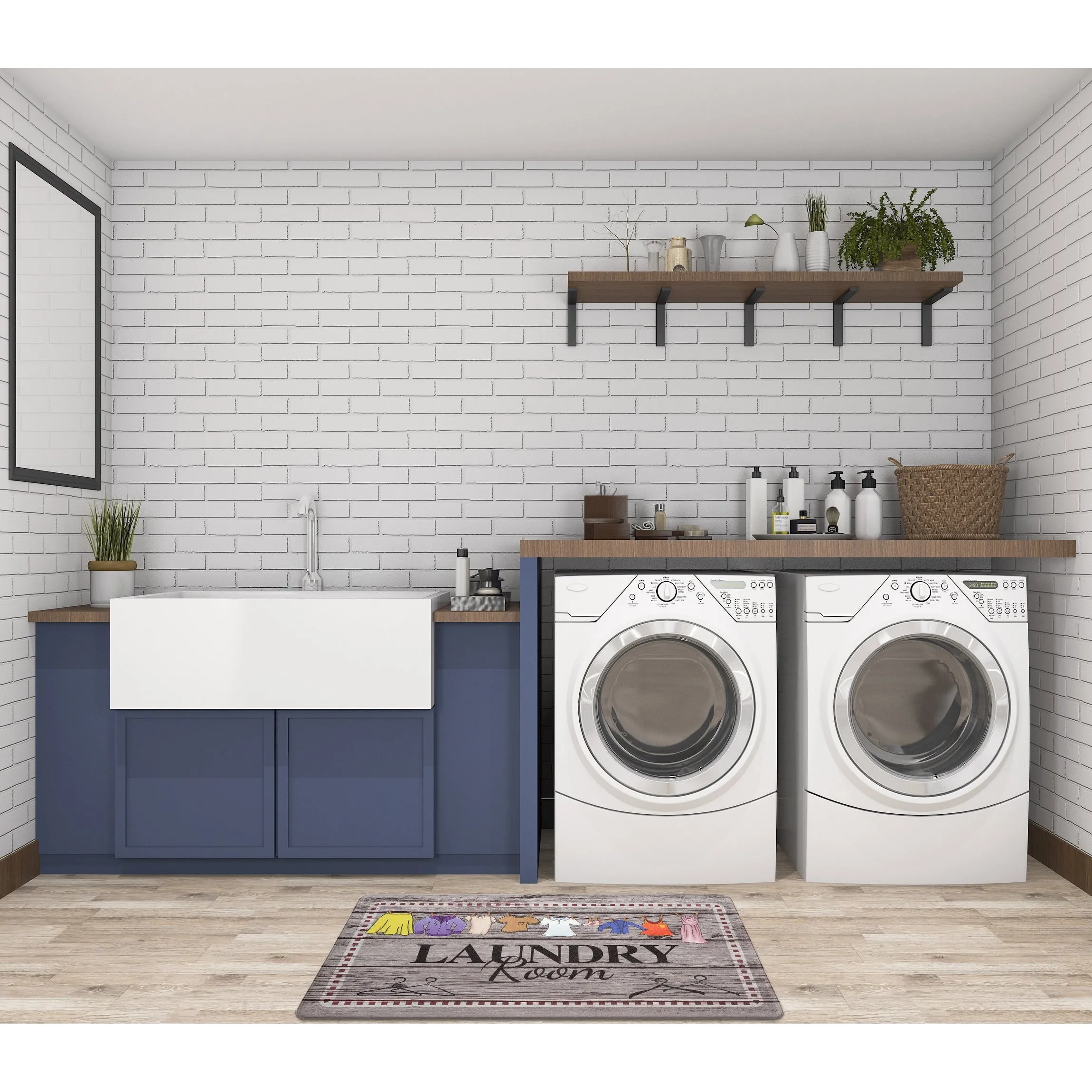 World Rug Gallery Laundry Room Standing Mat
