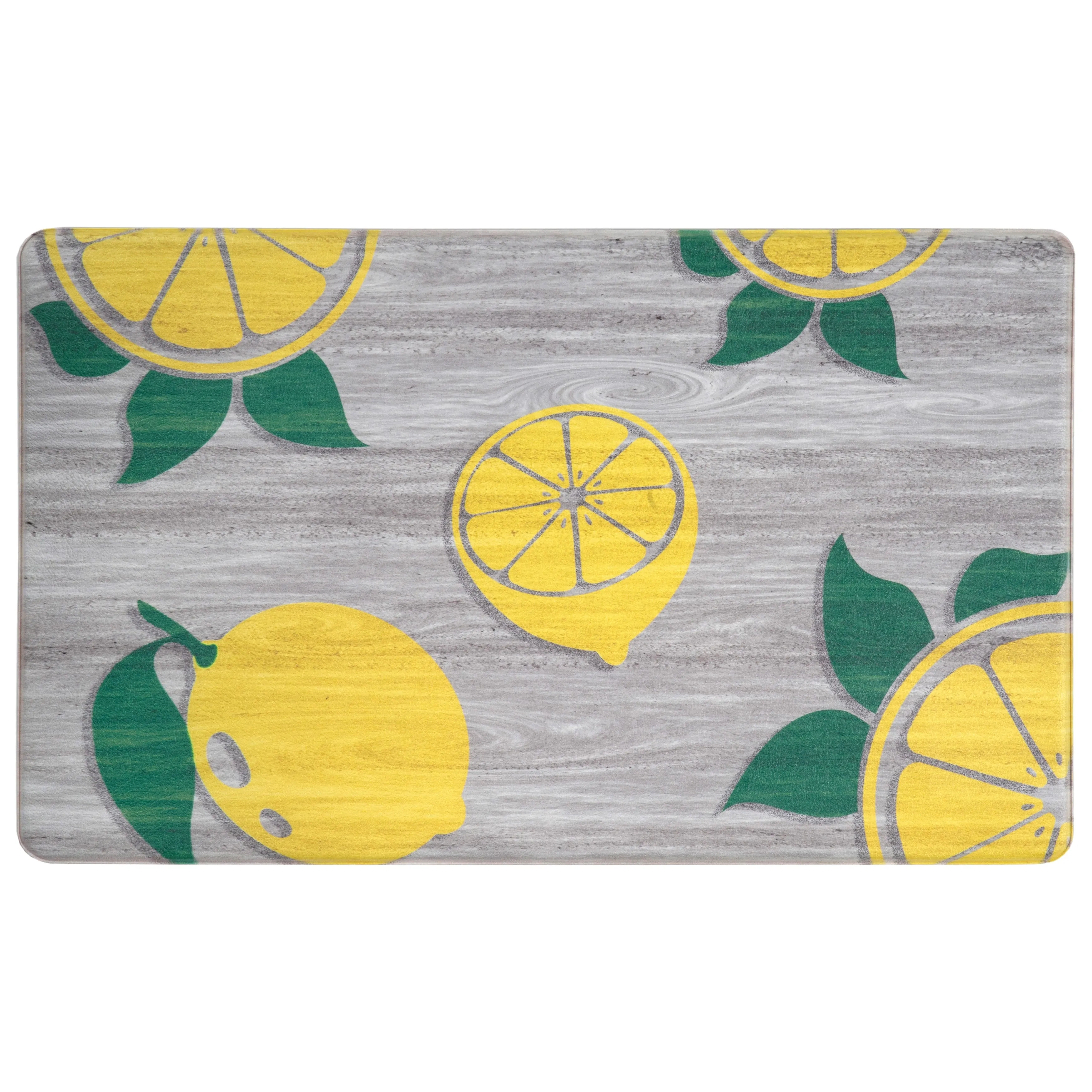World Rug Gallery Lemon Pattern Anti Fatigue Standing Mat