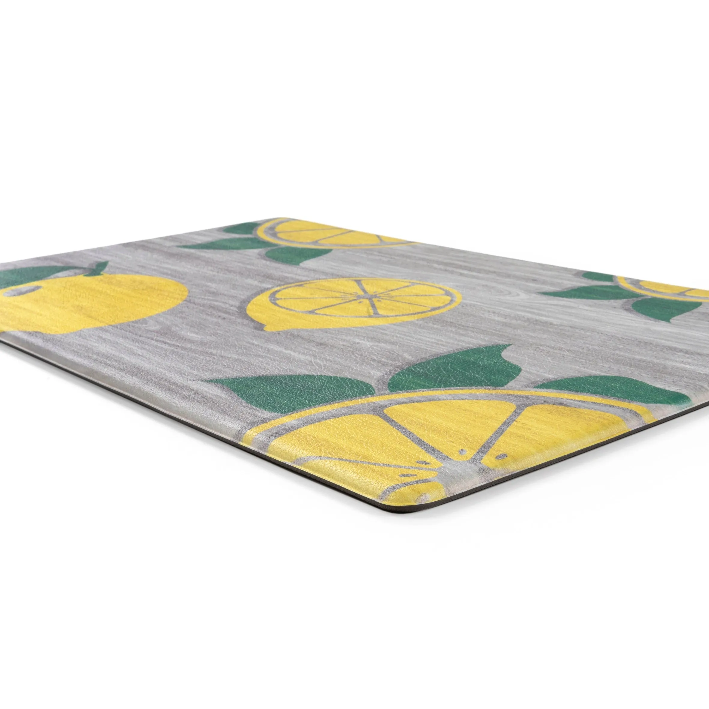 World Rug Gallery Lemon Pattern Anti Fatigue Standing Mat