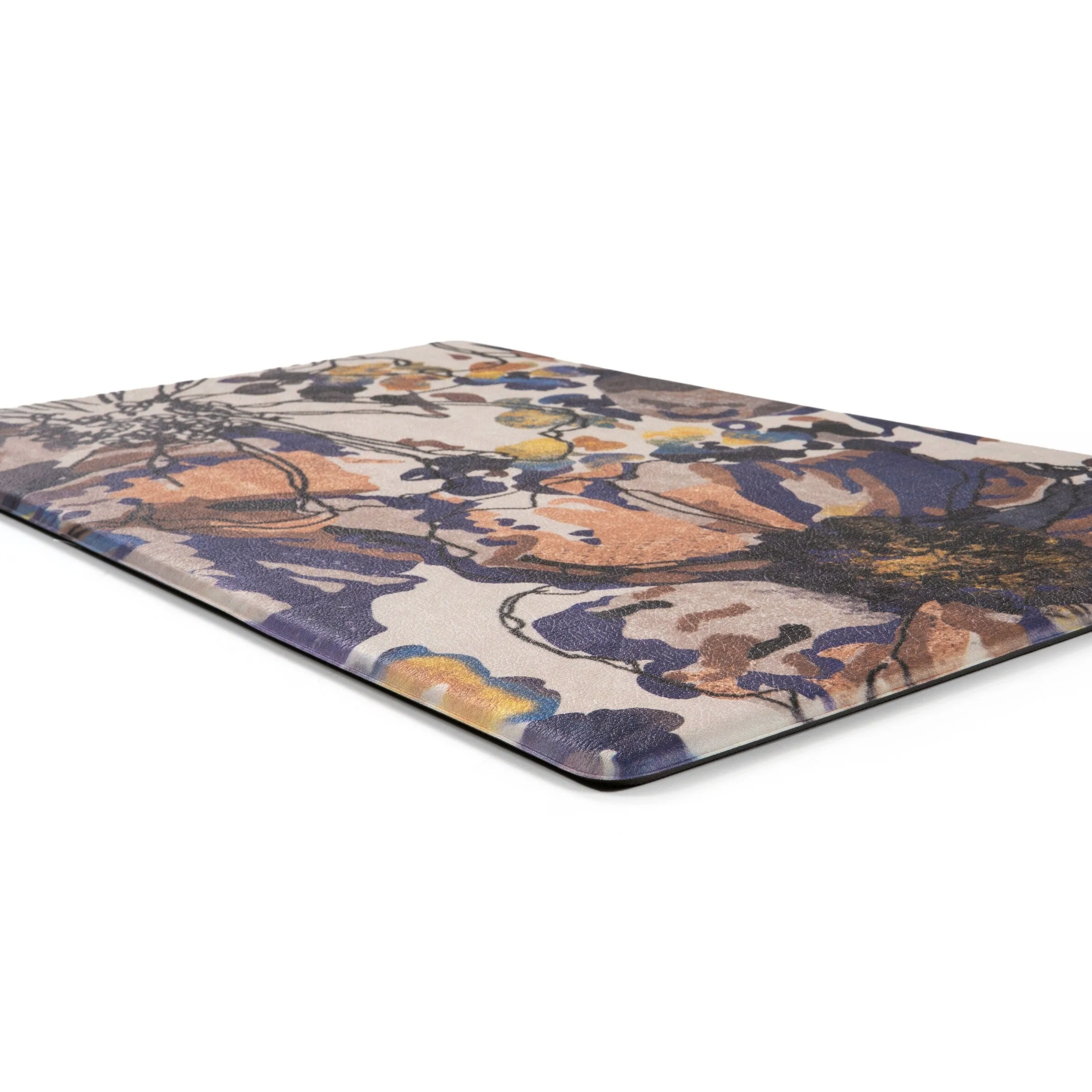 World Rug Gallery Modern Bright Flowers Anti Fatigue Standing Mat