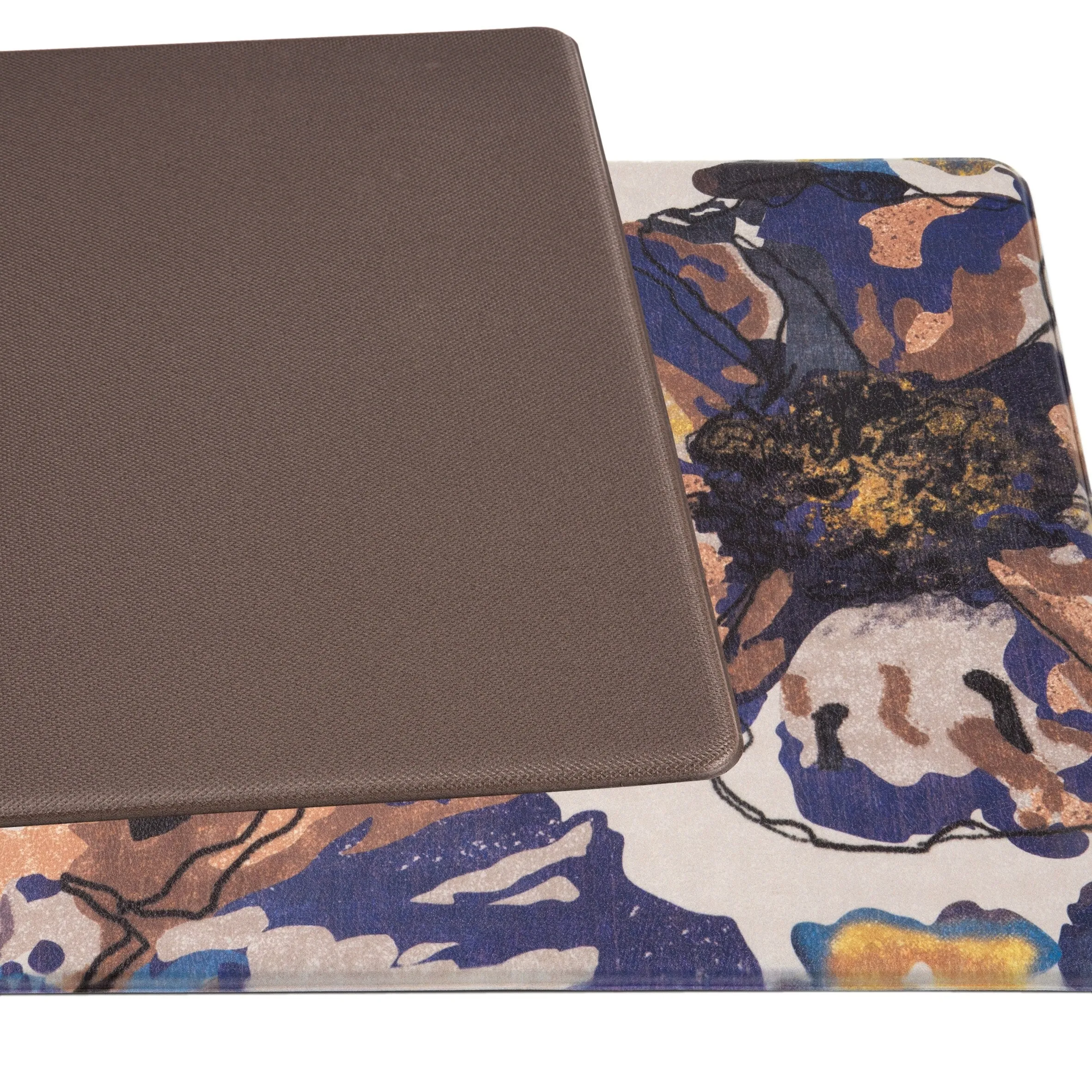 World Rug Gallery Modern Bright Flowers Anti Fatigue Standing Mat