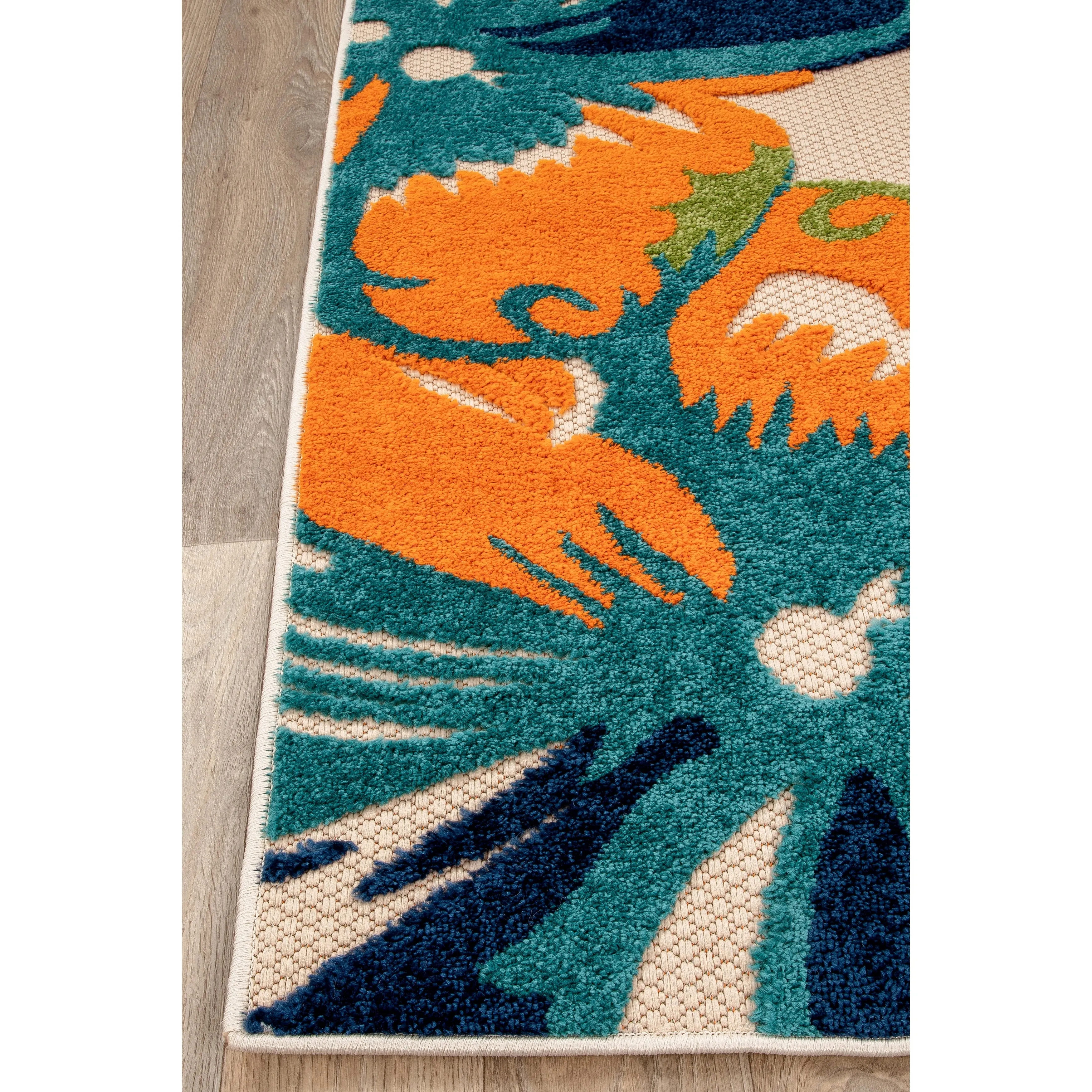 World Rug Gallery Modern Floral Indoor/Outdoor Area Rug