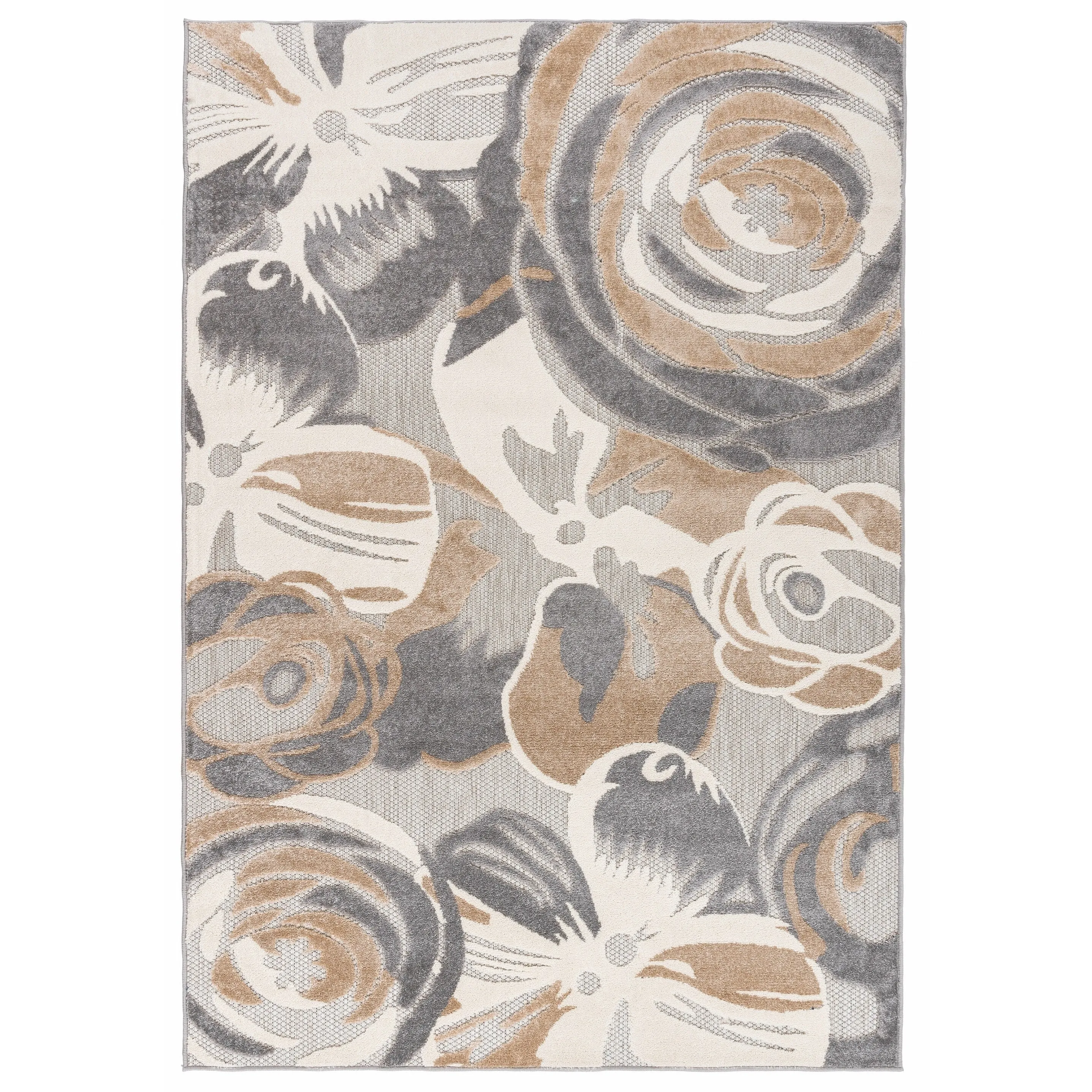 World Rug Gallery Modern Floral Indoor/Outdoor Area Rug
