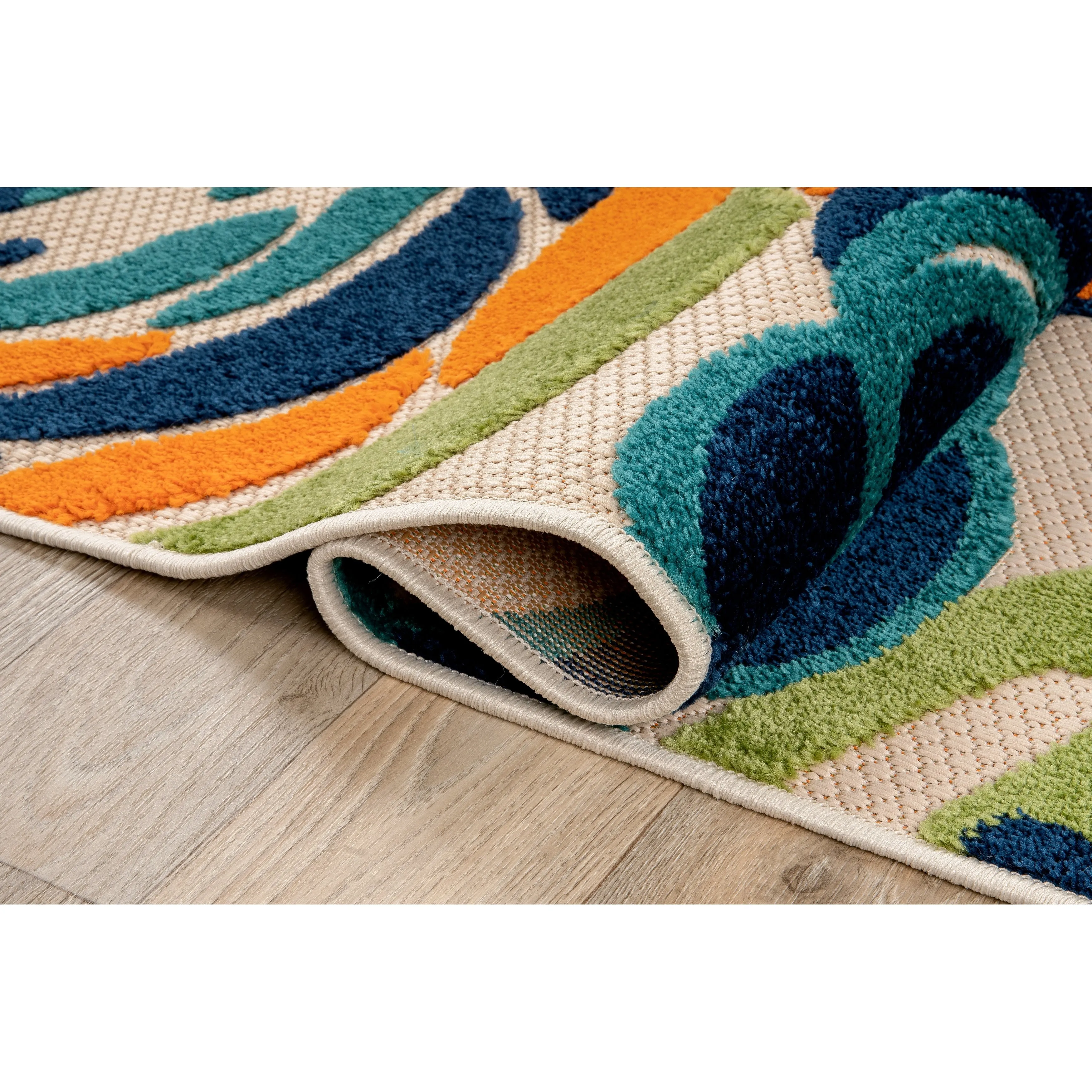 World Rug Gallery Modern Floral Indoor/Outdoor Area Rug
