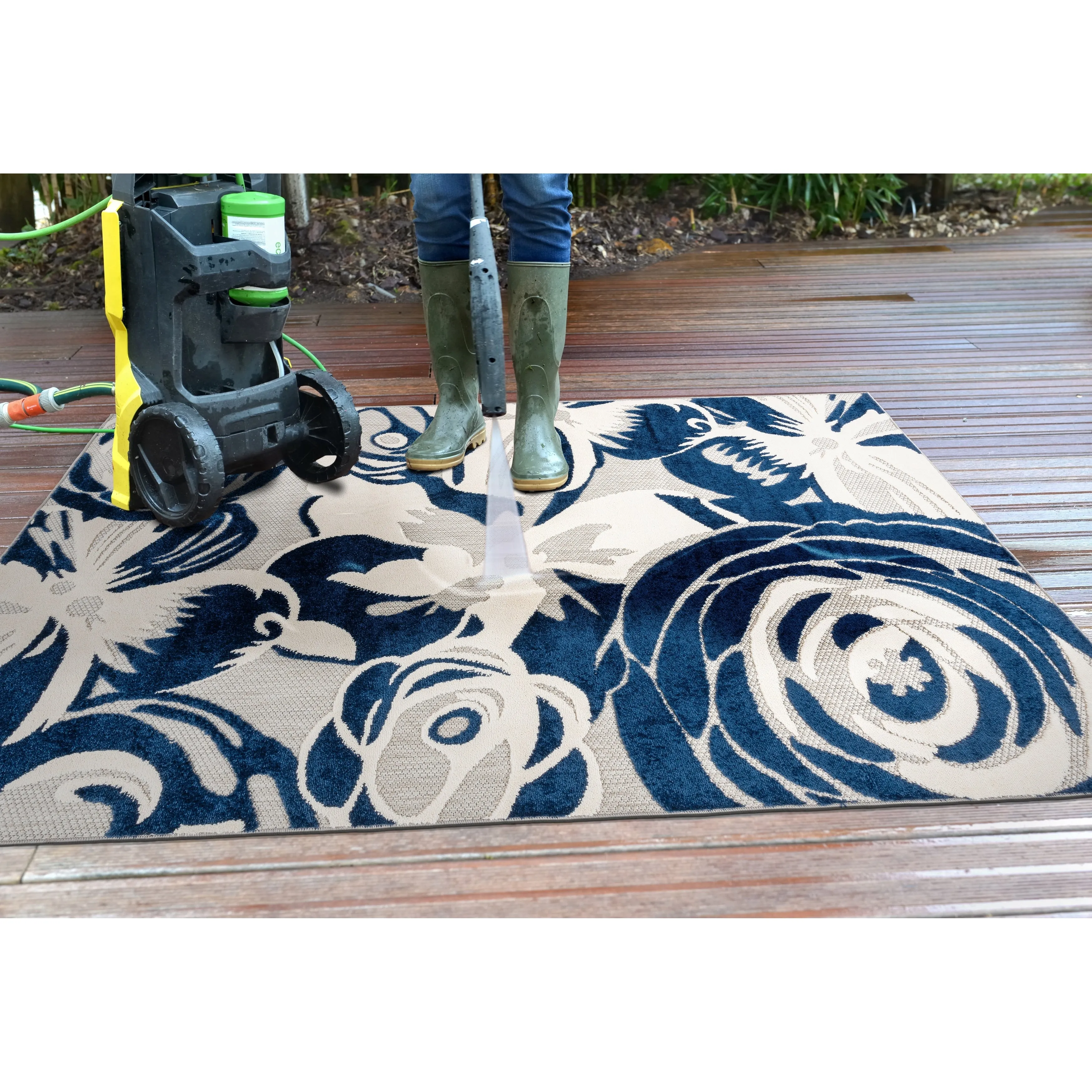 World Rug Gallery Modern Floral Indoor/Outdoor Area Rug