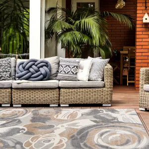 World Rug Gallery Modern Floral Indoor/Outdoor Area Rug