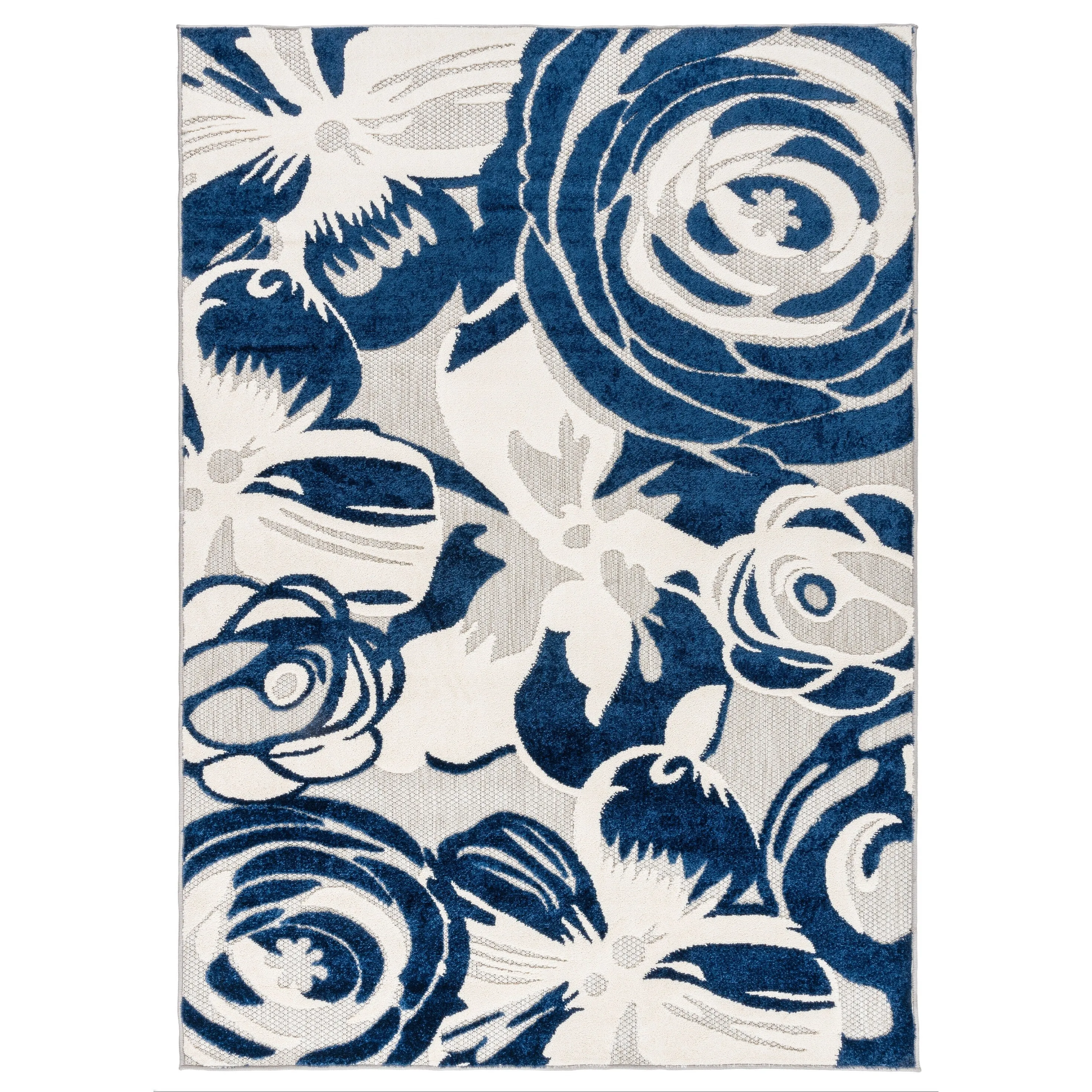 World Rug Gallery Modern Floral Indoor/Outdoor Area Rug