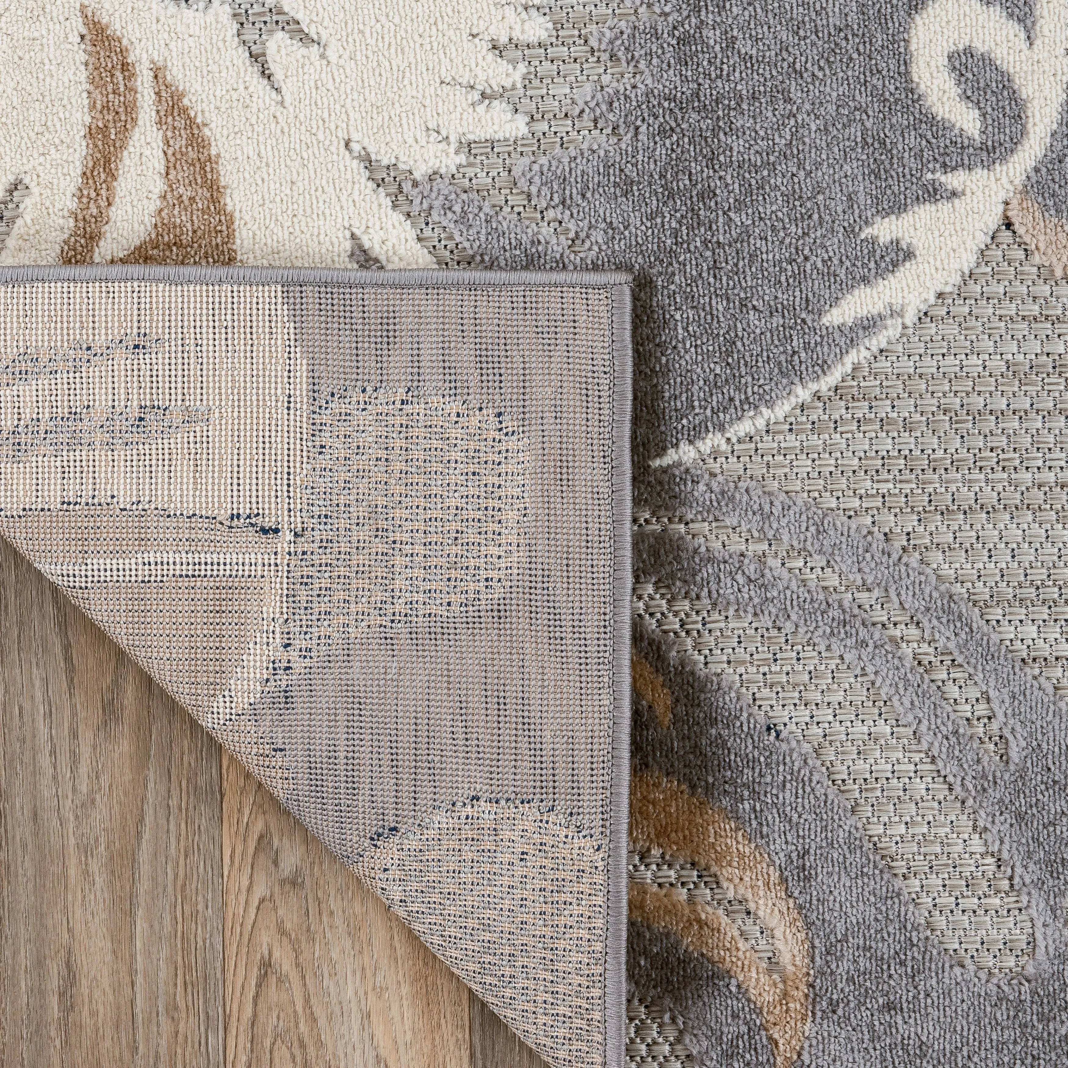 World Rug Gallery Modern Floral Indoor/Outdoor Area Rug